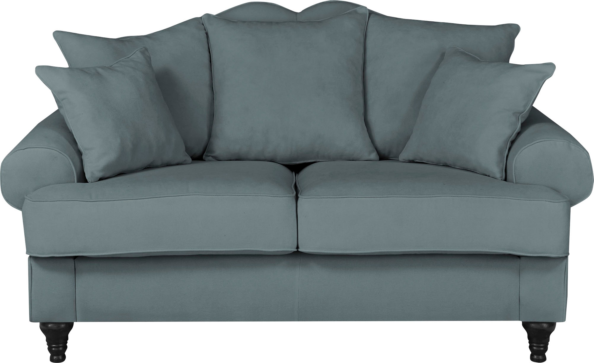 GOODproduct 2-places »Westminster, Sofa im Landhausstil, Couch mit Zierkissen« rembourrage à ressorts, pied tourné, revêtement microfibre de haute qualité