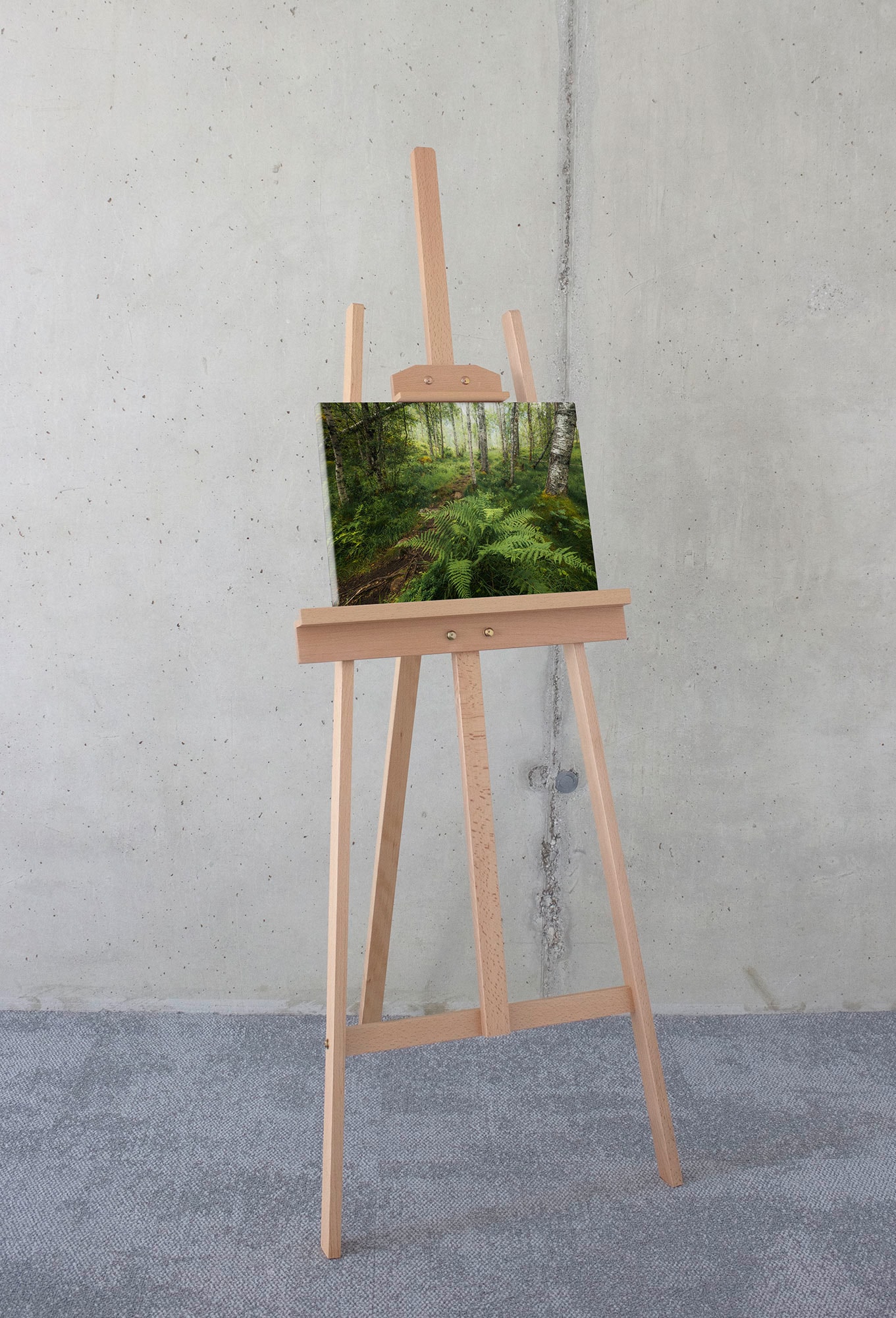 Komar Leinwandbild »Mystic Birch Grove - Grösse 40 x 30 cm« Baum | Berge | Blätter | Foto | Jahreszeiten | Landschaft | Meer | Natur | Palmen | Strand Packung, 1 Stk. tlg. Keilrahmenbild mi Echtholzrahmen