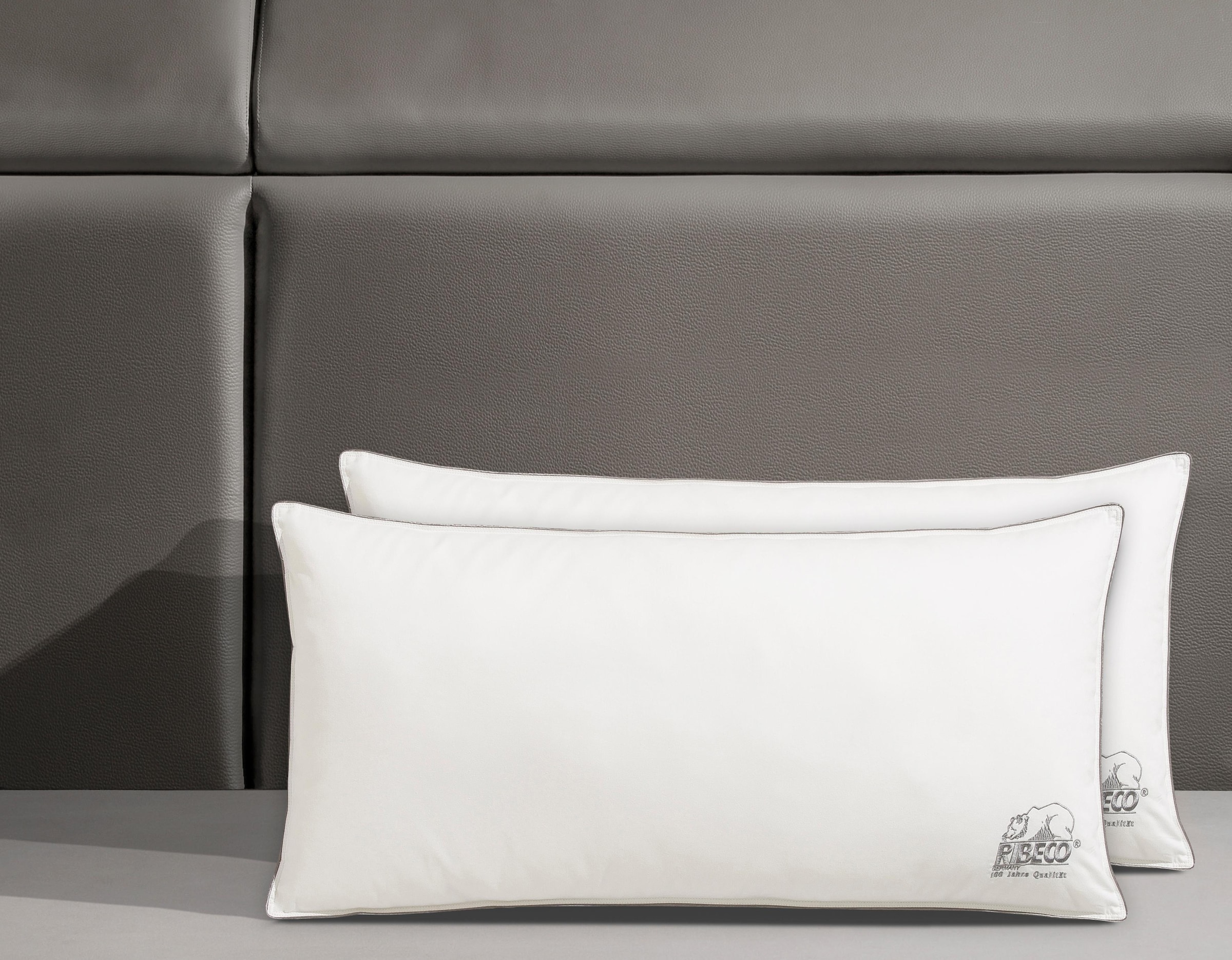 RIBECO Oreiller en microfibre »Marie, Kissen 40x80 cm & 80x80 cm im Spar-Set erhältlich!« Füllung: 100 % polyester Ensemble d'épargne, 2 cuis tlg. ensemble d’oreillers, moelleux &