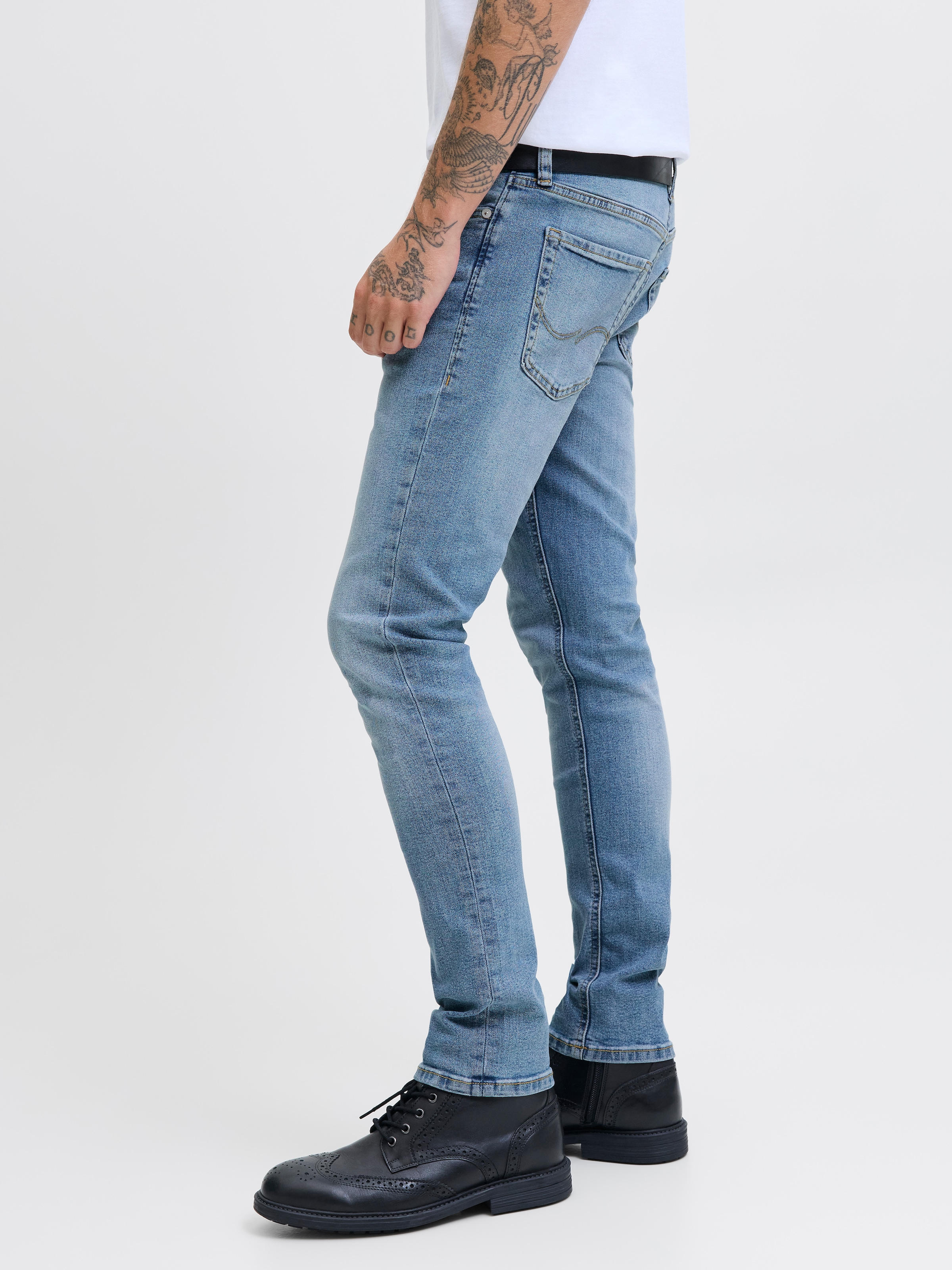 Jack & Jones »JJIGLENN Jeans mit schmaler Beinform und Stretch für Komfort« Denim/Jeans, modisch, slim fit, Baumwollmischung