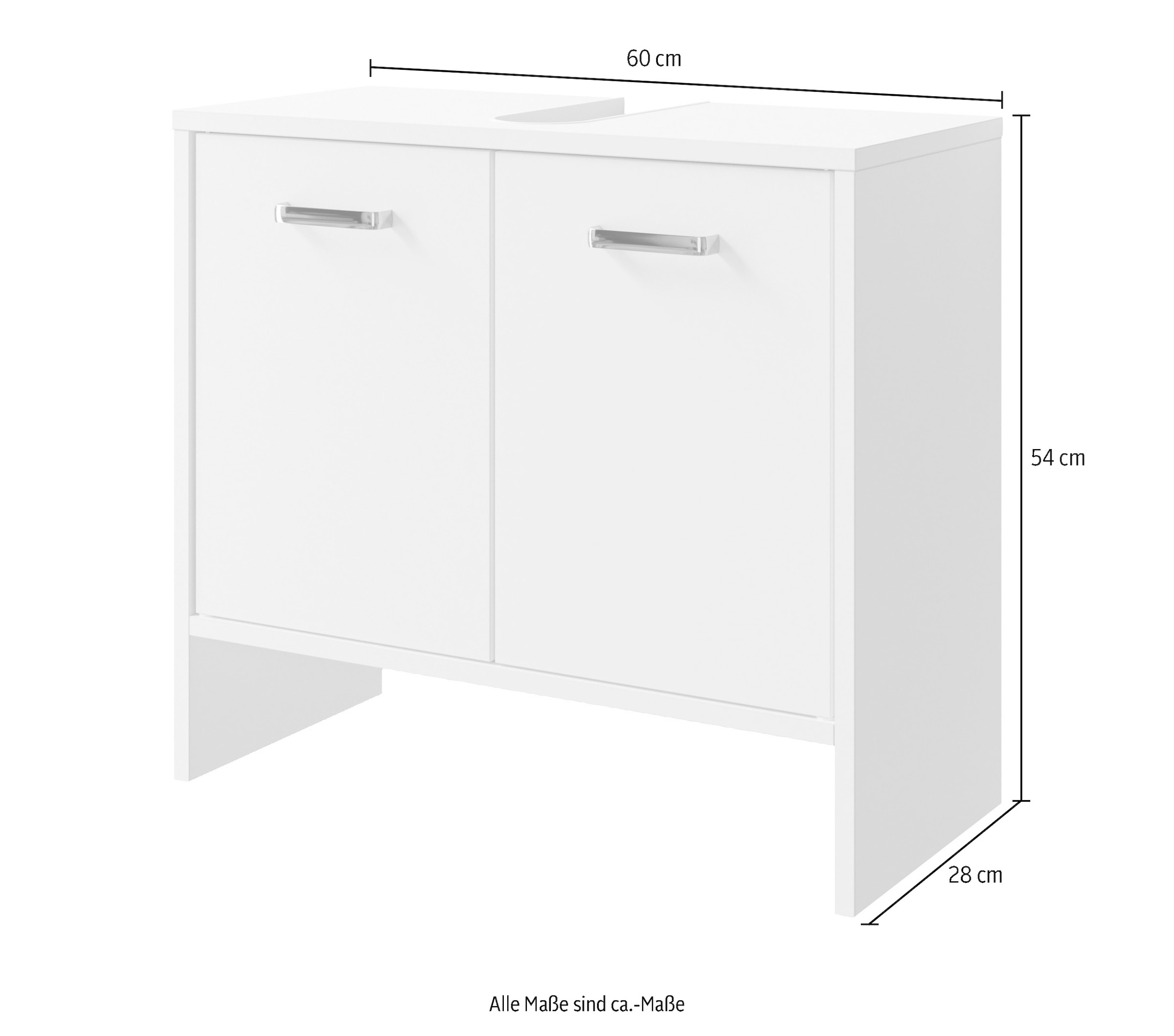 Saphir Armoire sous lavabo »Quickset 300« 60,6 cm de large
