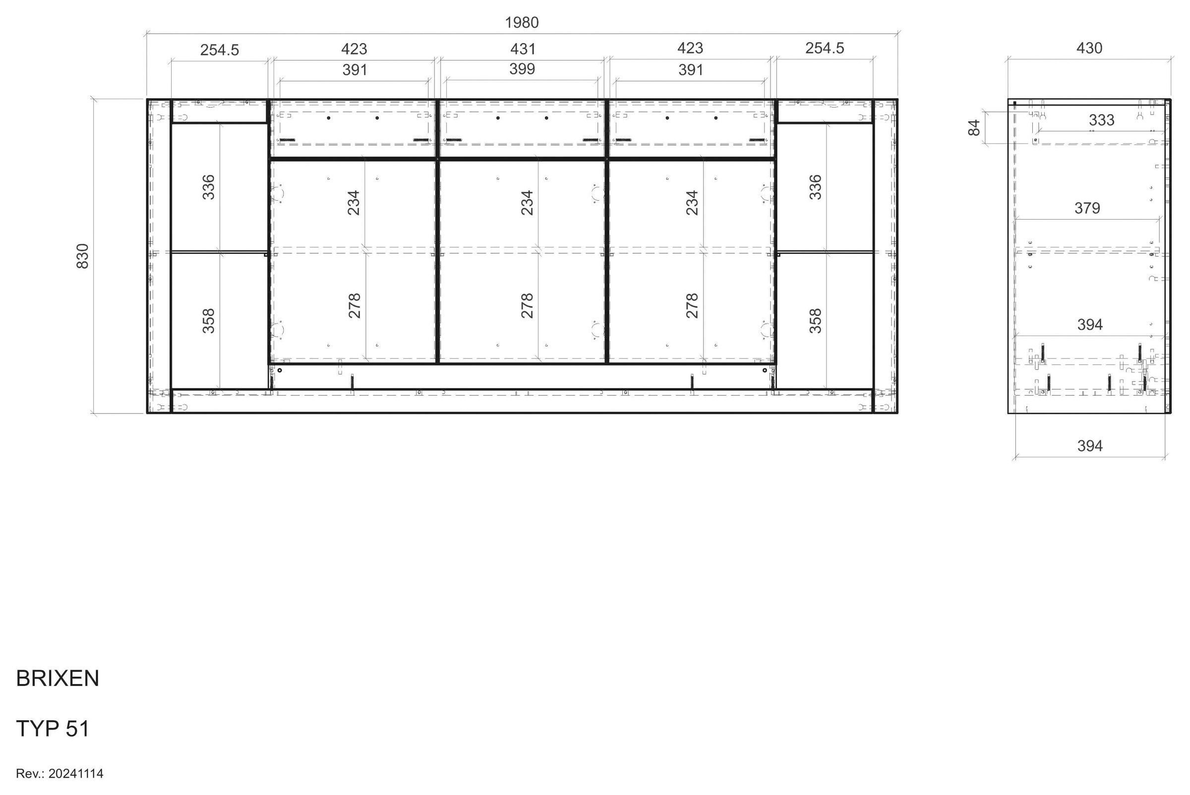 Home affaire Sideboard »Brixen, moderne Kommode, Stauraumelement in Eiche Evoke Dekor« Metallgriffe, ausreichend Stauraum, vielseitig einsetzbar