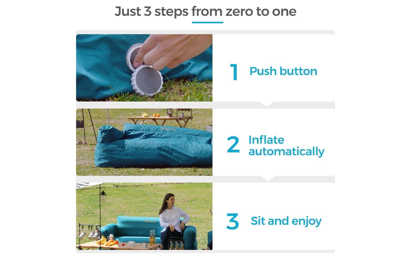   Canapé gonflable »Aerogogo BS2 170 x 74 cm«