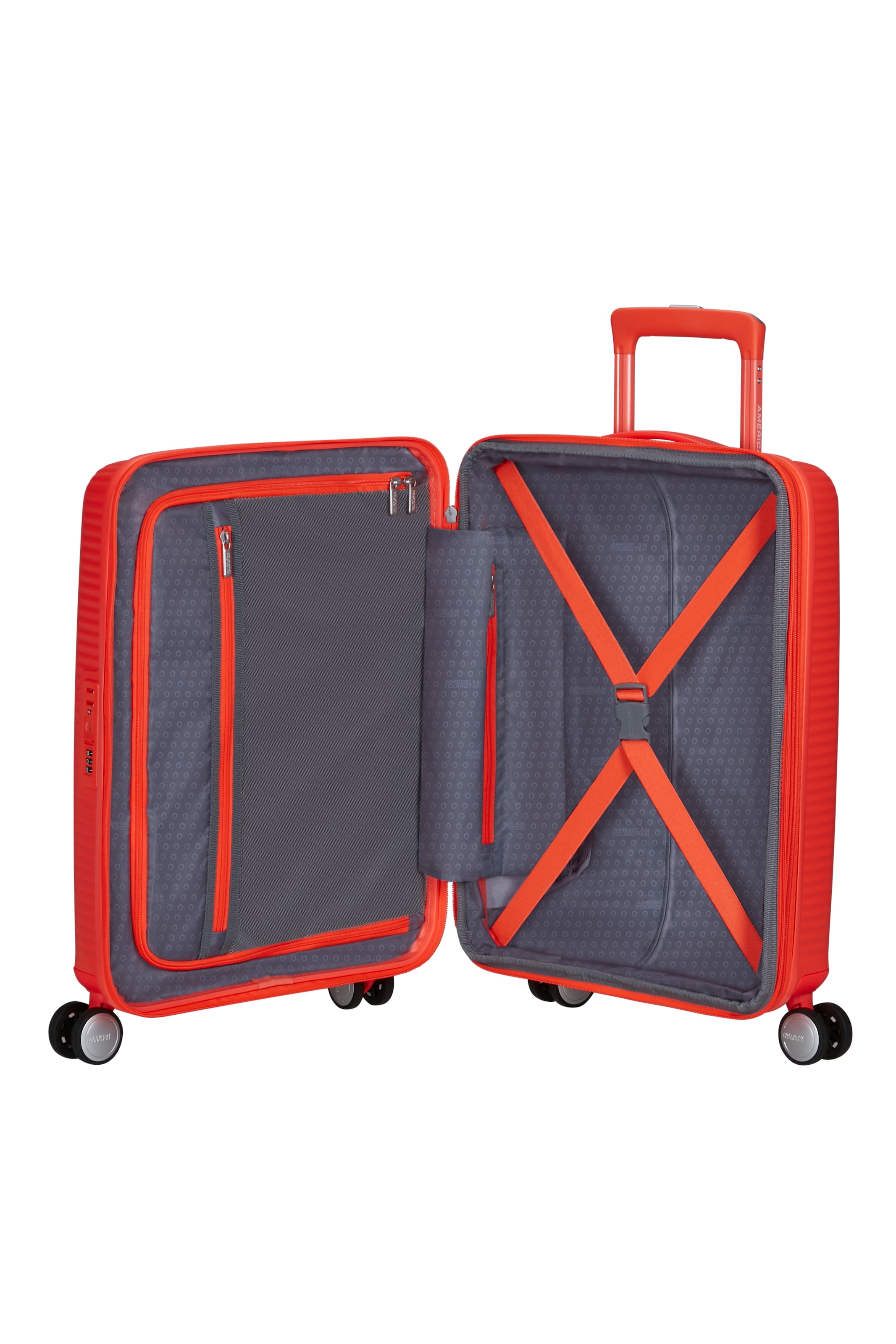 American Tourister® Trolley à coque dure »SOUNDBOX, in verschiedenen Farben und Grössen« 35,5 litre 4 Rollen valise trolley bagage en soute serrure TSA à combinaison extension de volume