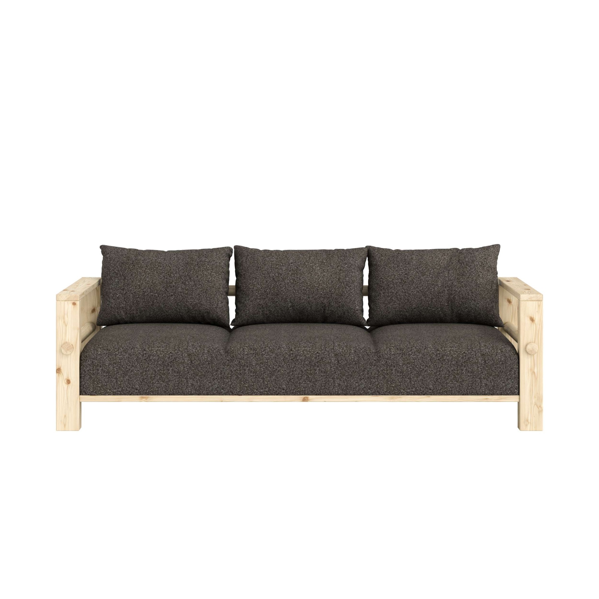 Karup Design Canapé »Bare Sofa, Schlafsofa mit Boxspring, 3-Sitzer, Couch, Bettfunktion« Matelas boxspring avec ressorts, 3 coussins dorsaux, fabriqué en Europe