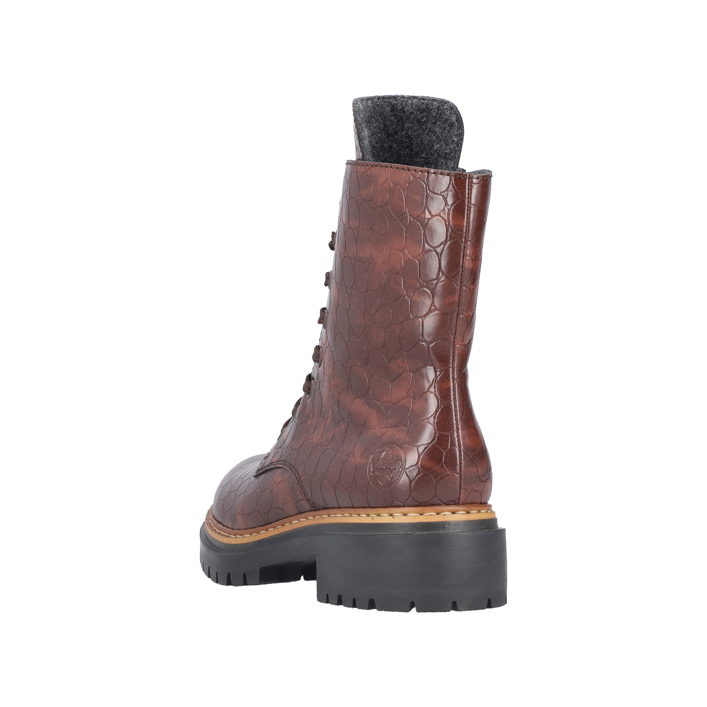 Rieker Bottines à lacets  Schnürstiefelette, Profilsohle, in veganer Verarbeitung