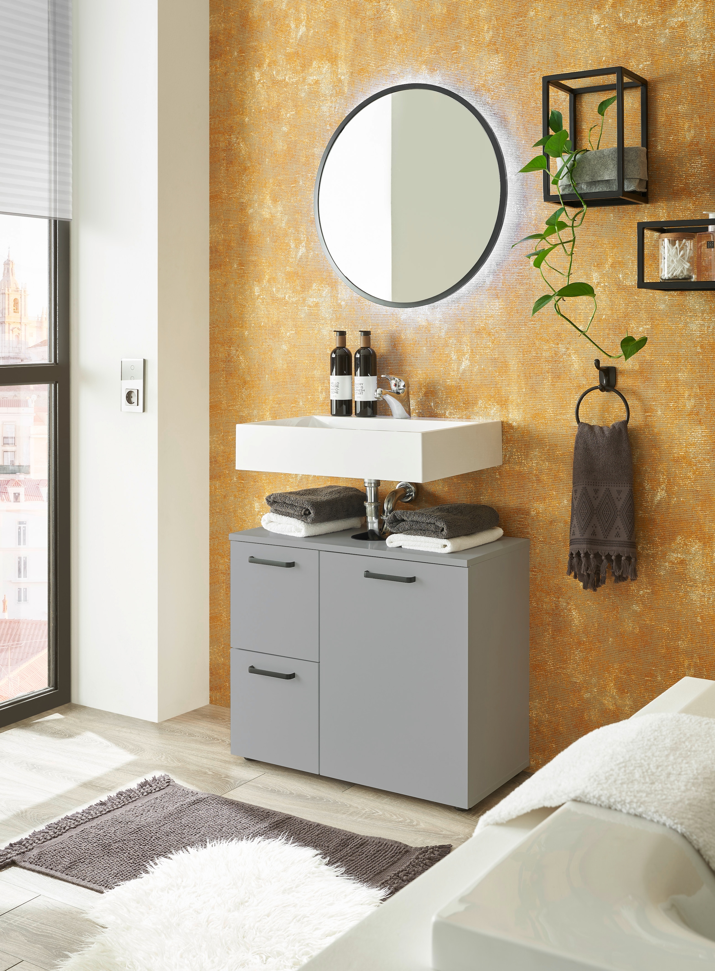 BASIC by Balculina Waschbeckenunterschrank »Vanice, Badezimmerschrank B/H/T 70x60x35cm« 1 Stk. tlg. Breite 70cm, Softclose, FSC-Mix 70%,Made in Europa