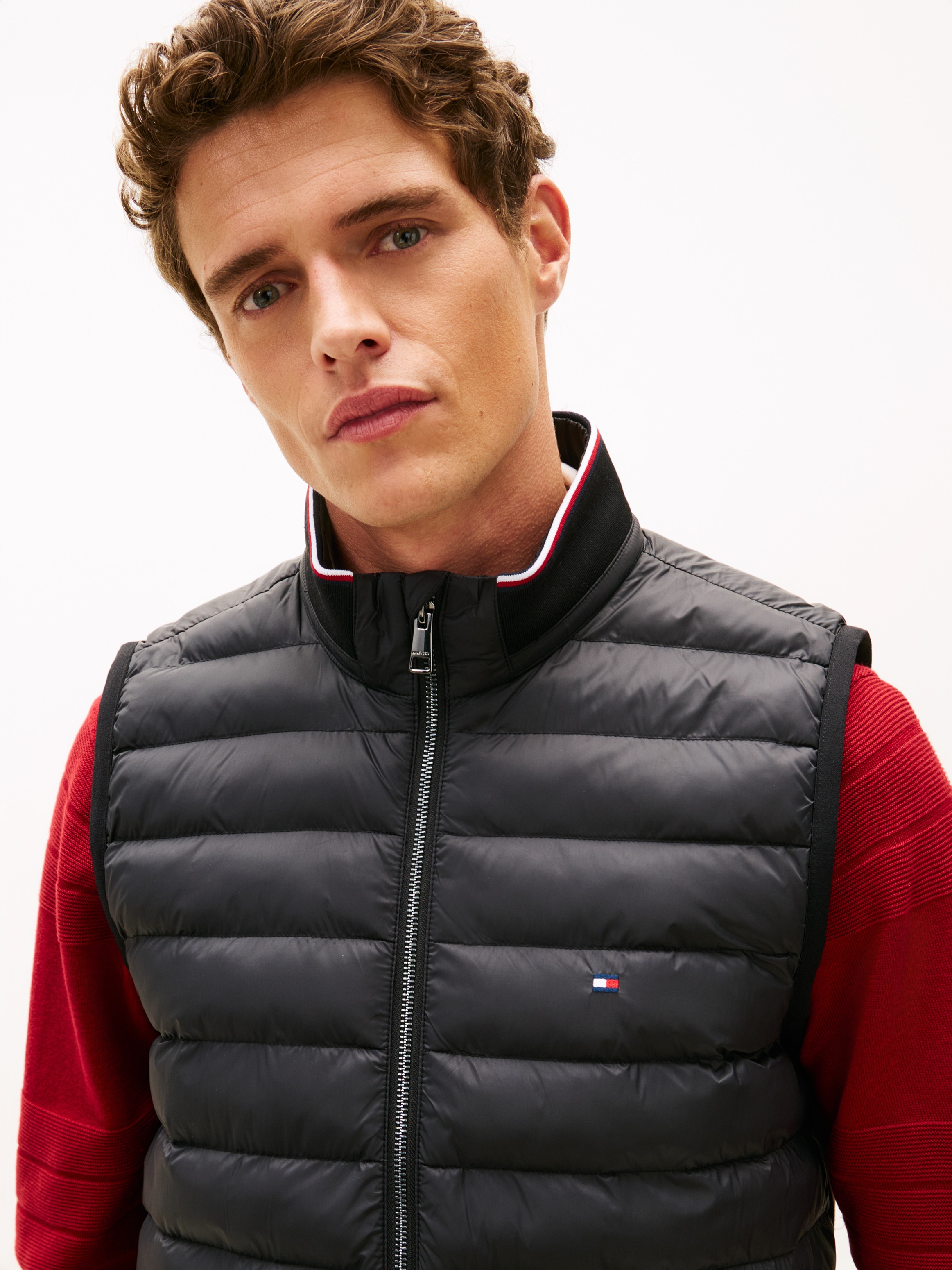 Tommy Hilfiger Gilet matelassé »MIX MEDIA« Stehkragen, 2-Wege-Reissverschluss