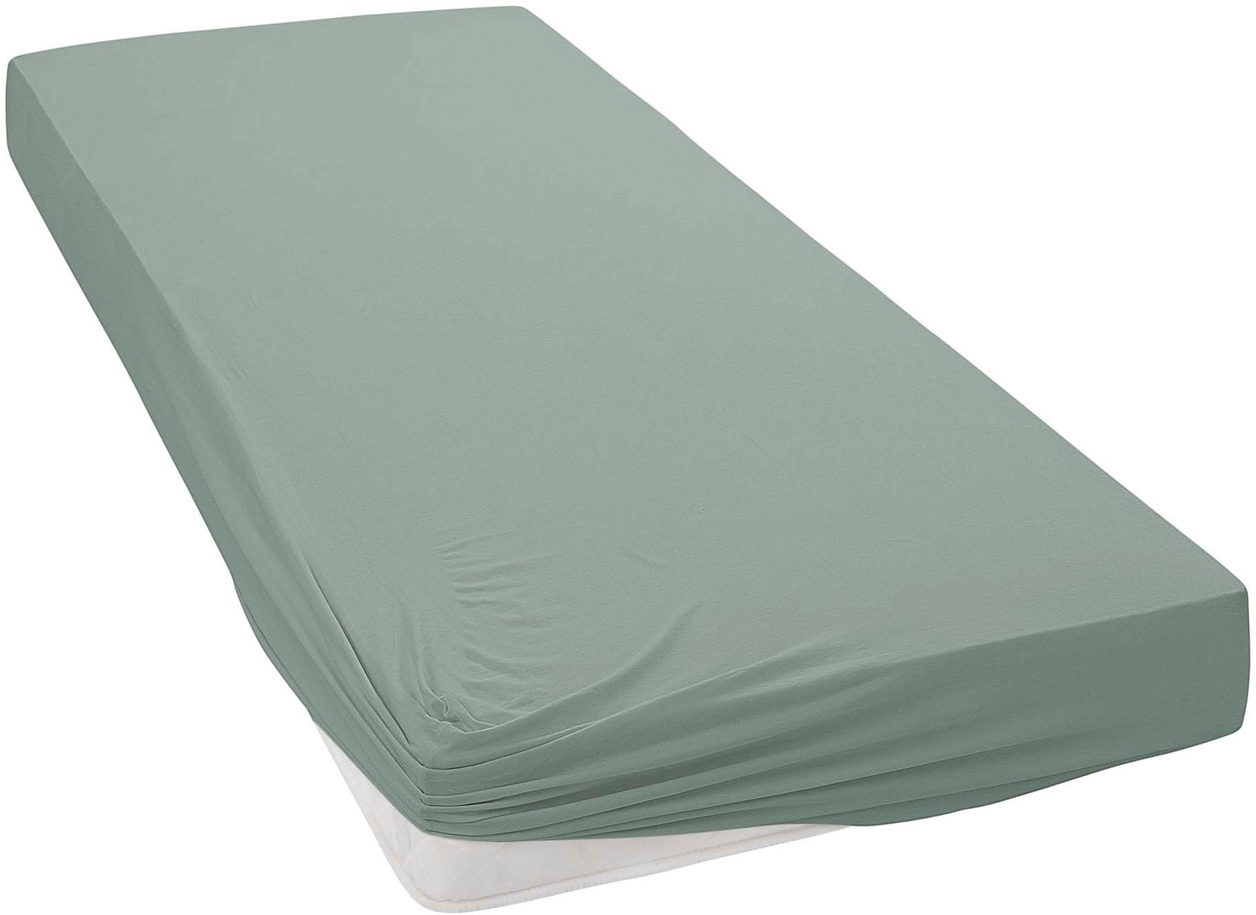 Janine Draps de lit »ELASTIC 5002 Jersey Bettlaken mit Elasthan, 190 g/m²« pour matelas jusqu’à 35 cm de hauteur, 95% coton, de qualité, durable