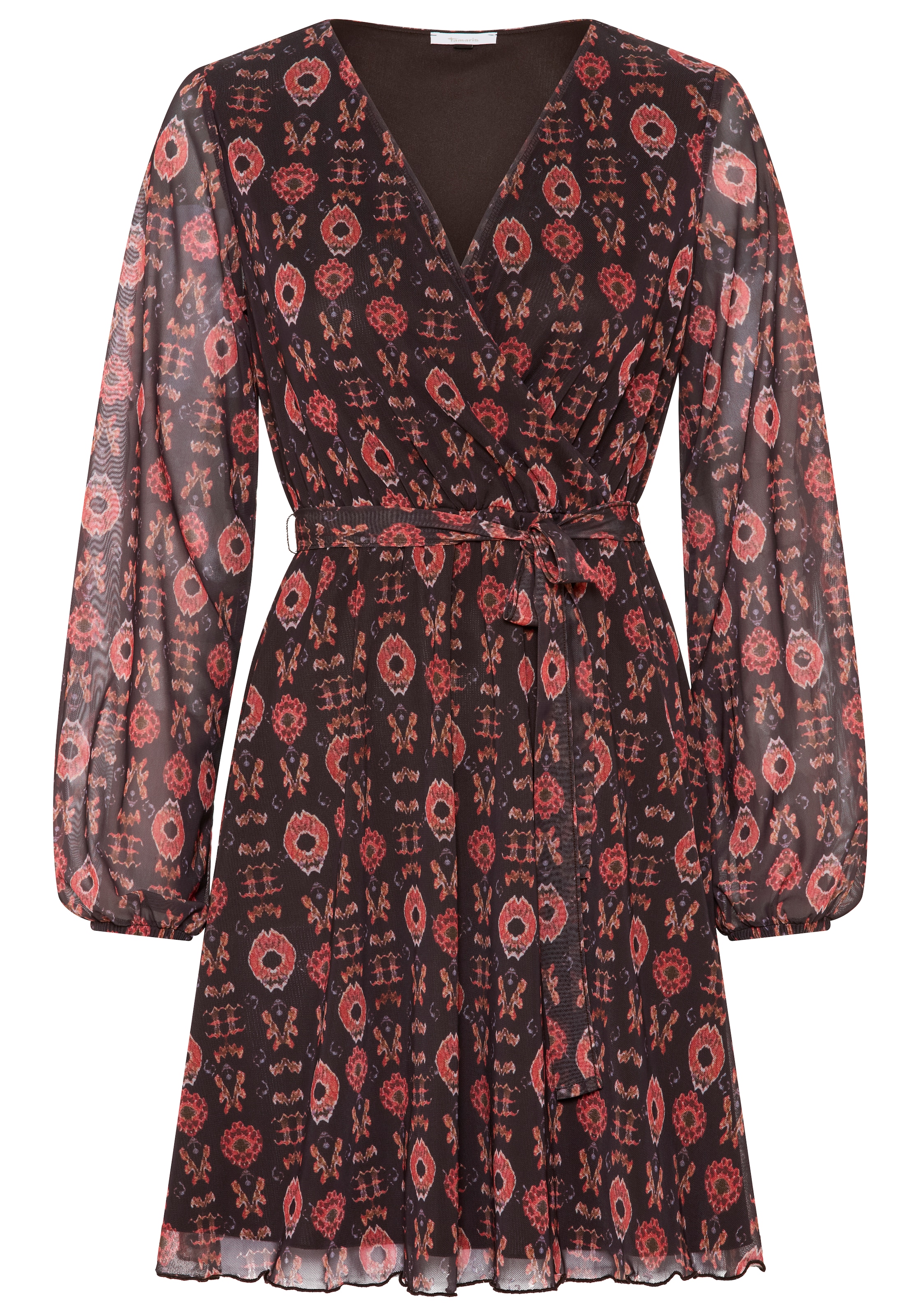 Tamaris Robe en maille »mit taillierter Passform und modischem Muster« en longueur mini moderne