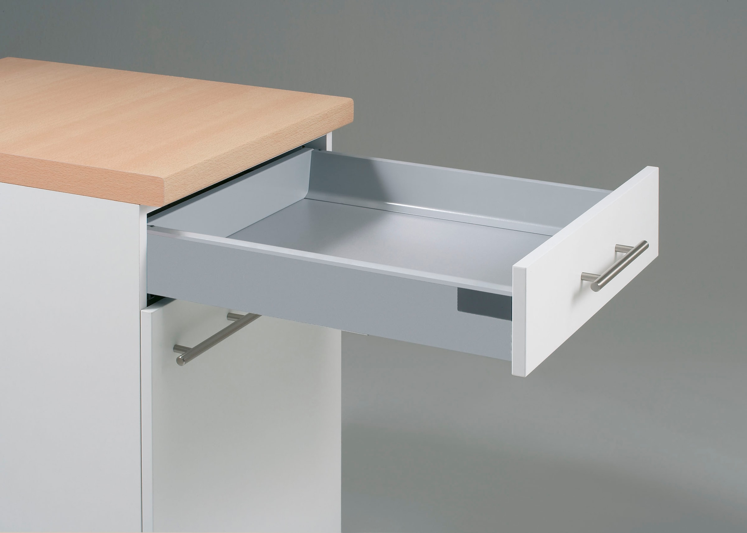 KOCHSTATION Kitchenette »KS-Lucy« Largeur 360 cm, fermeture douce, accessoires inclus, avec ou sans appareils électriques