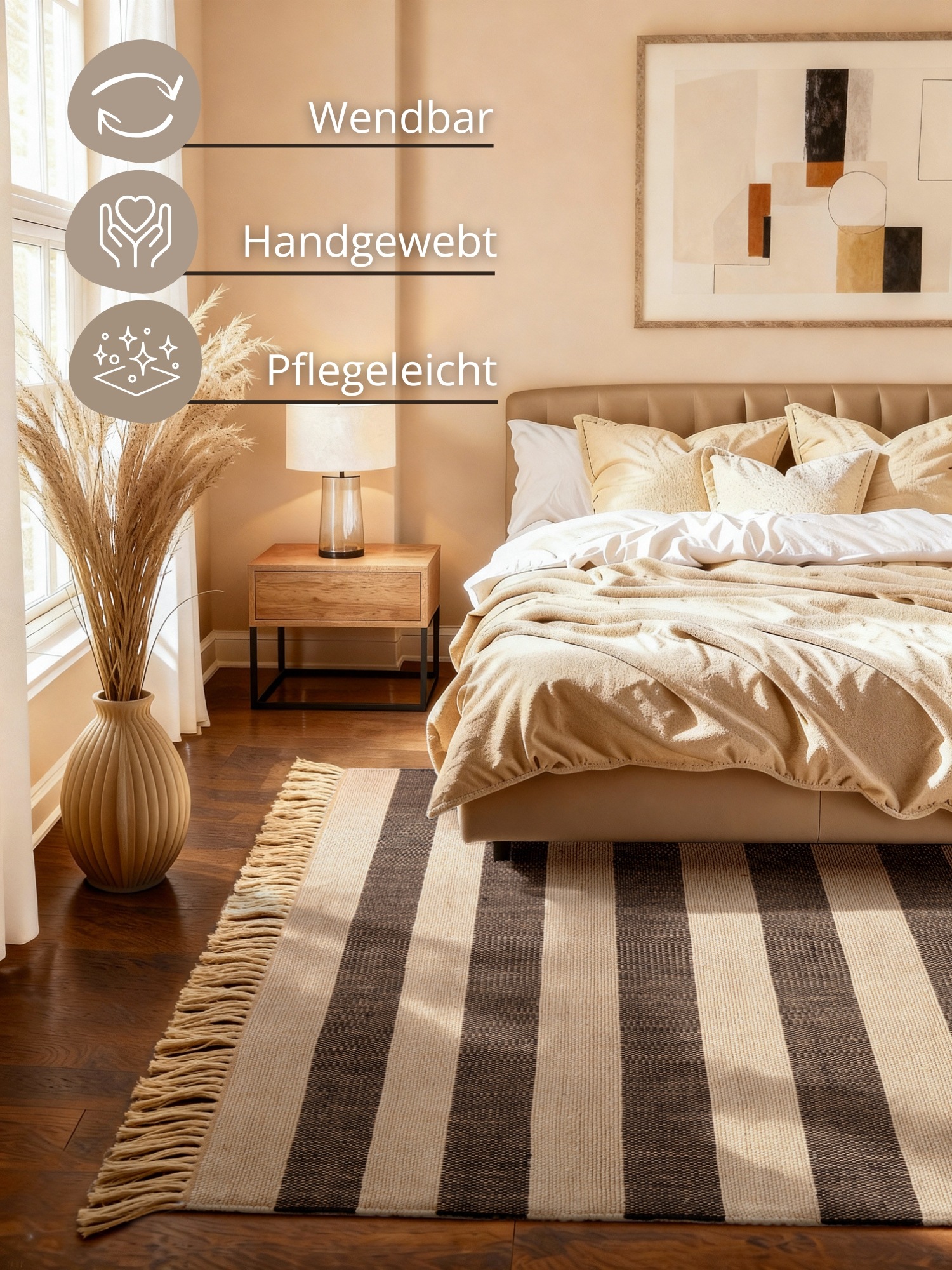 HANSE Home Tapis »Playa« Rectangulaire 6 mm Höhe Jute, fait main, tapis naturel, salon, coureur, franges