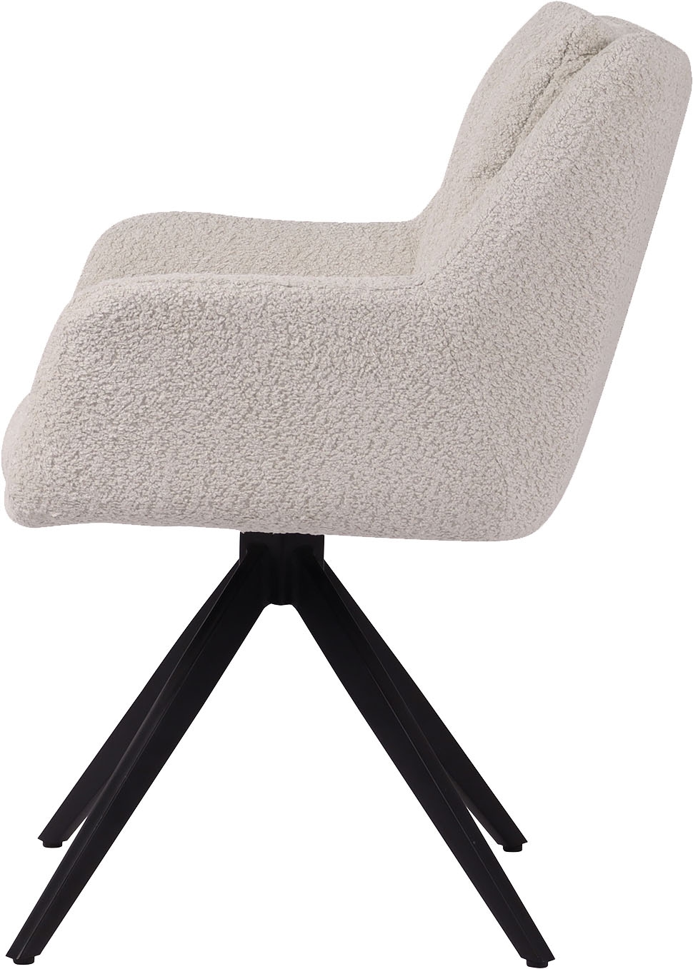 SIT Armlehnstuhl »Bordeaux Bouclé Stoff mit 360° Drehfunktion & Metallgestel« () Flexible Drehfunktion & Öko-Tex Bouclé-Bezug für Komfort