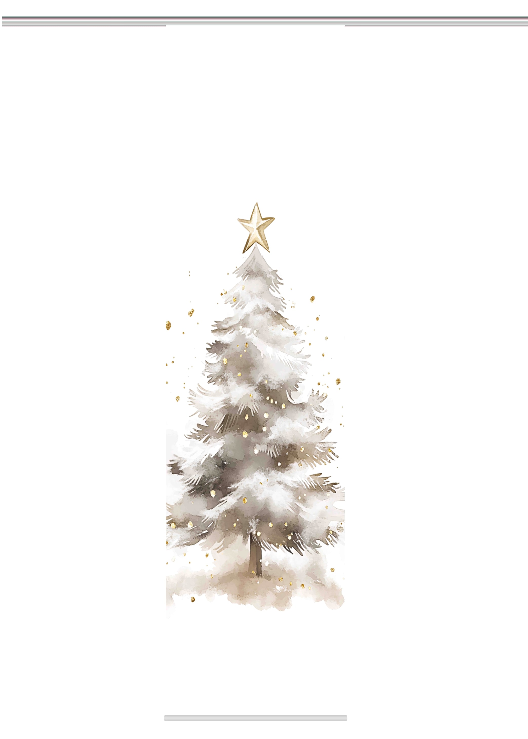 HOME WOHNIDEEN Rideau coulissant »CHRISTMAS TREE« Support de panneau 1 cuis tlg. cloison coulissante, tissu décoratif, impression numérique