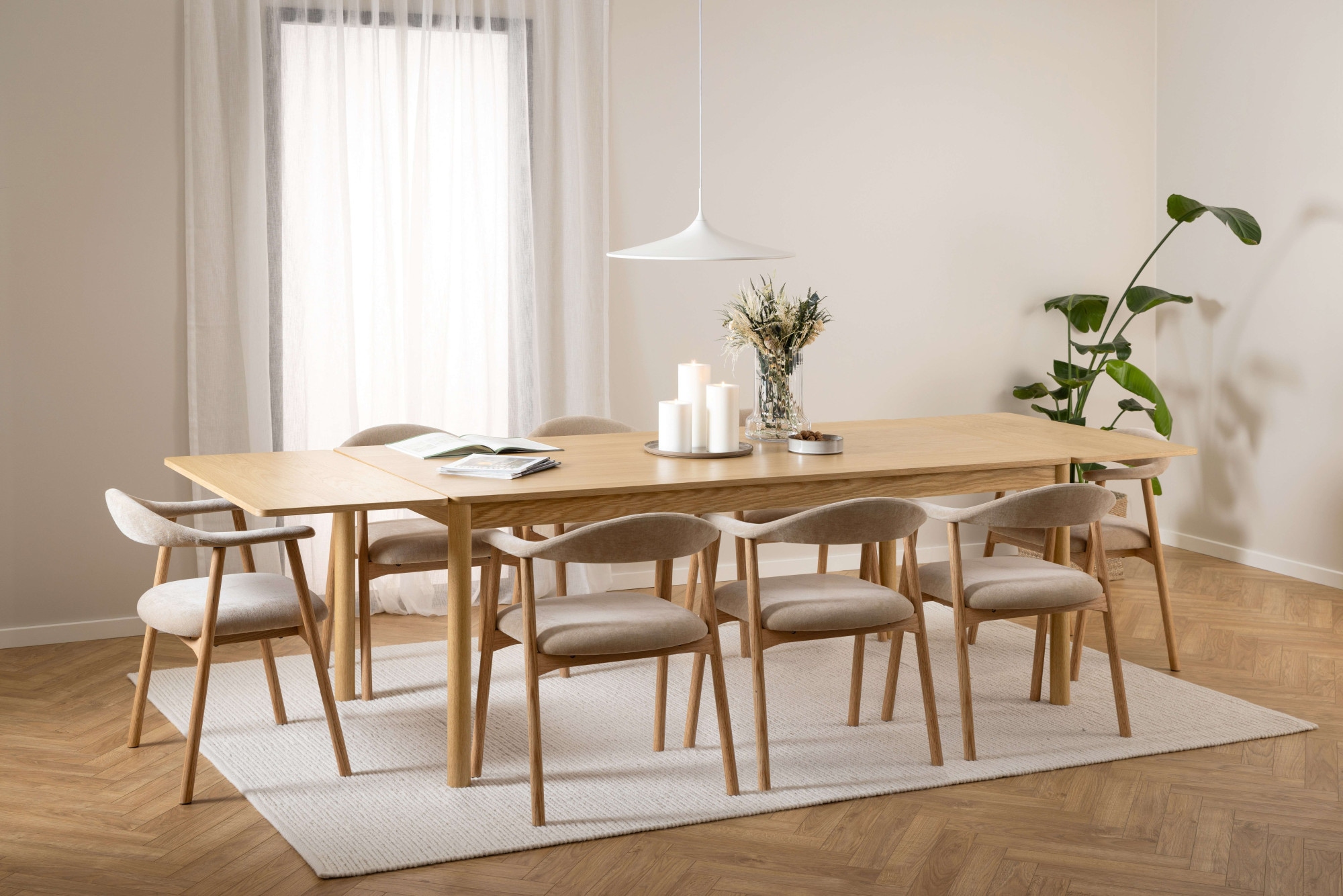 ACTONA GROUP Chaise de salle à manger »Addi, Stuhl, 2er-Set, gepolstert, Moderner Stil, Gestell aus Eiche« () lot de 2, rembourré, housse disponible en plusieurs couleurs