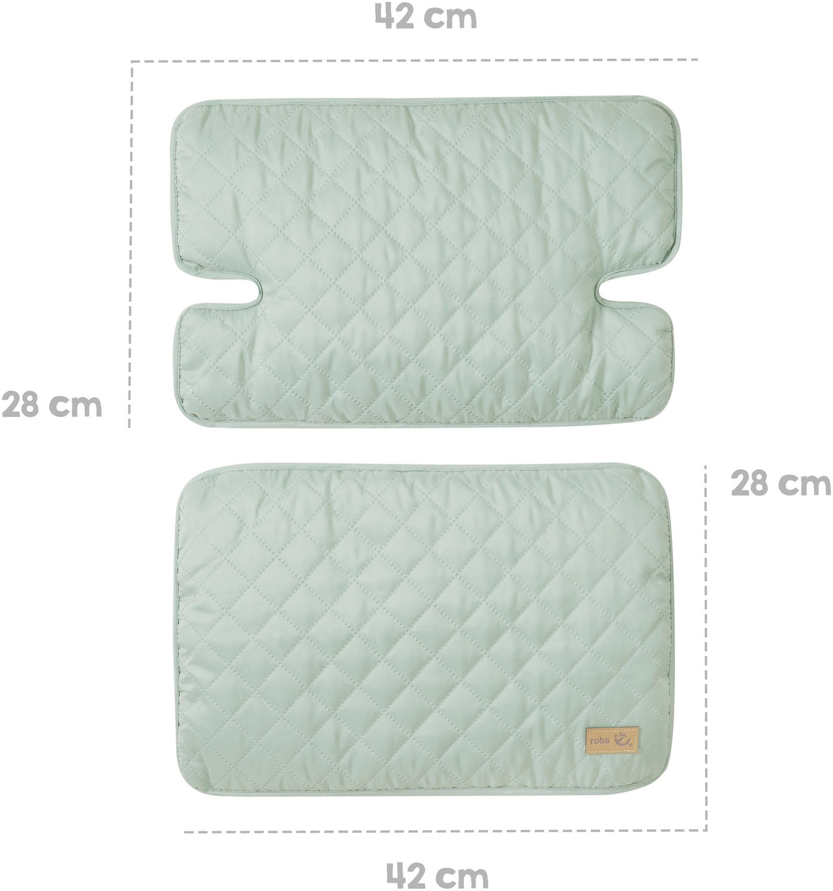 roba® Sitzverkleinerer »Style Frosty green« Set, 2 Stk. tlg. passend zu den Hochstühlen 'Nature Up'