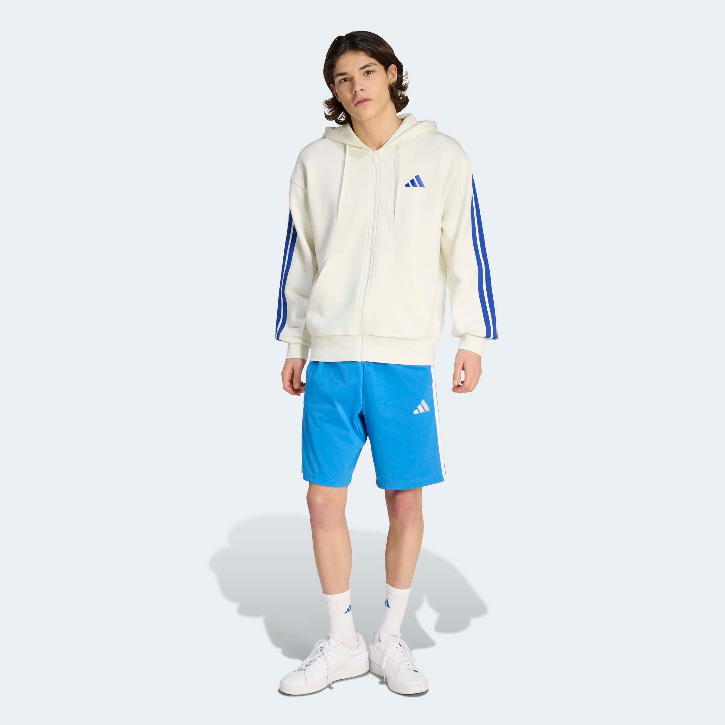 adidas Sportswear Veste sweat »ESSENTIALS 3-STREIFEN« pour course et mode sportive, avec fermeture éclair