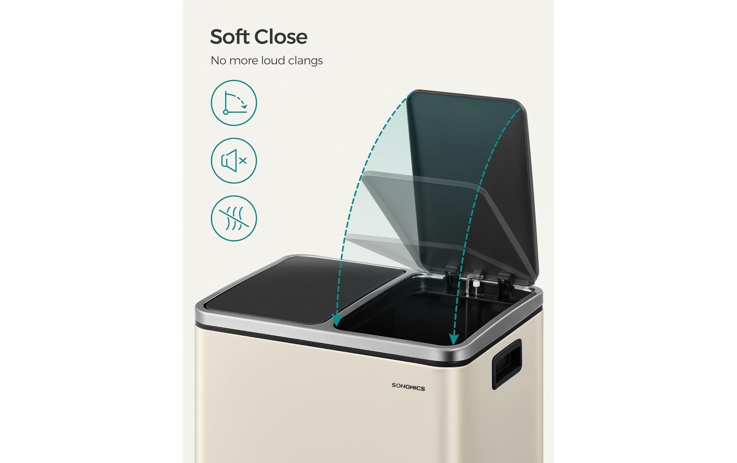 SONGMICS Mülleimer »30 l« 2 Behälter