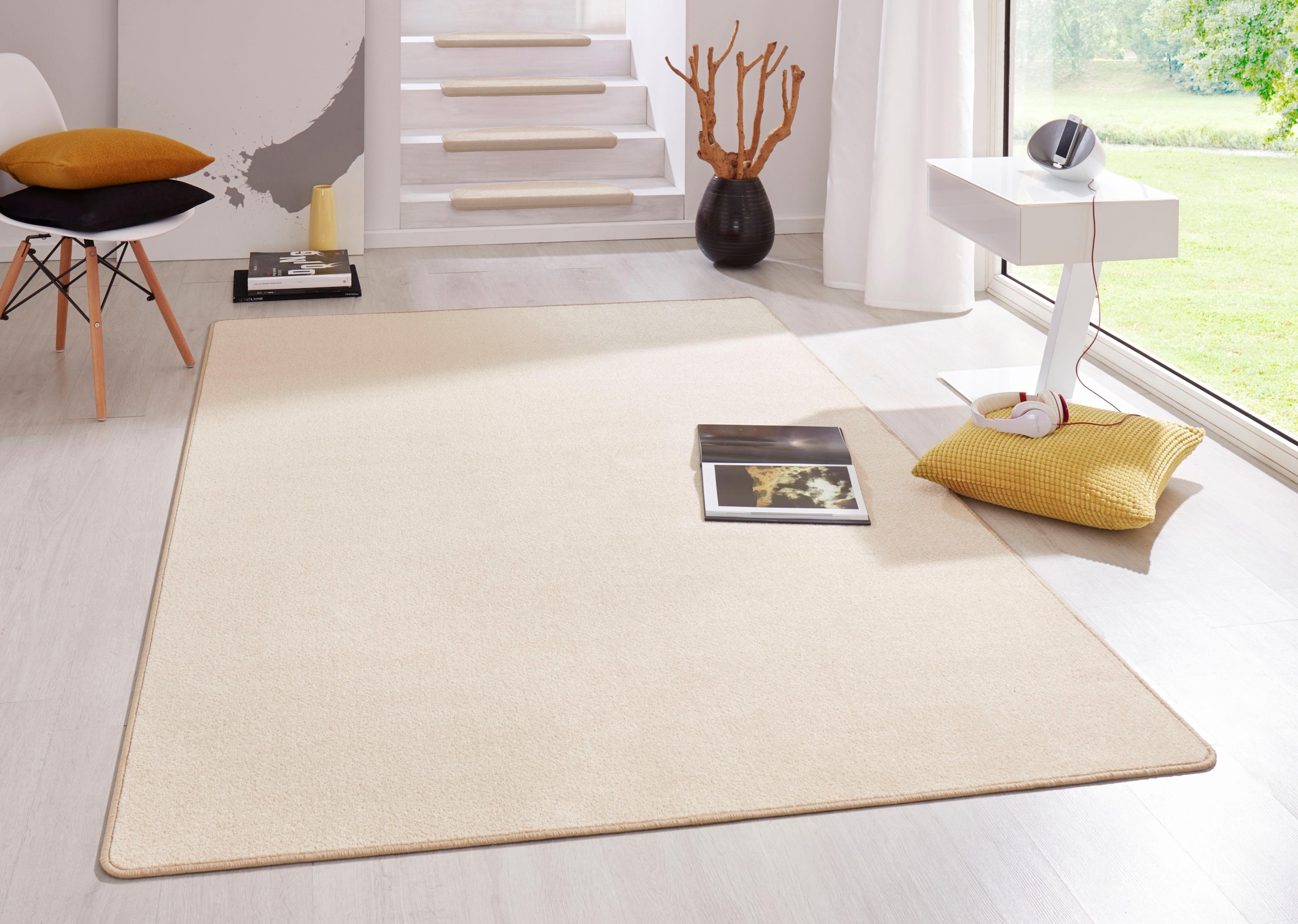 HANSE Home Teppich »Fancy« rechteckig 7 mm Höhe Kurzflor, Läufer, uni, gekettelt, Wohnzimmer, Schlafzimmer, Esszimmer