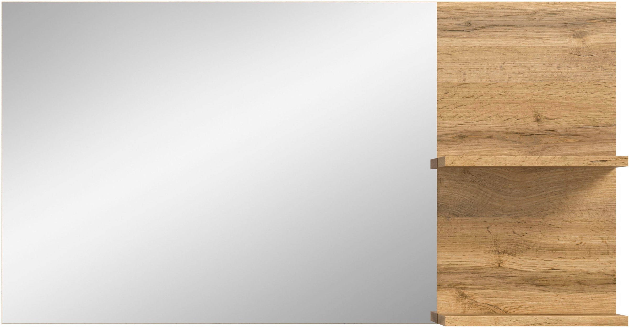 GOODproduct Miroir »MAMBO II, Breite 99cm, 2 Ablageböden, grosse Spiegelfläche« miroir de vestibule, couloir, entrée, miroir avec tablette, panneau miroir