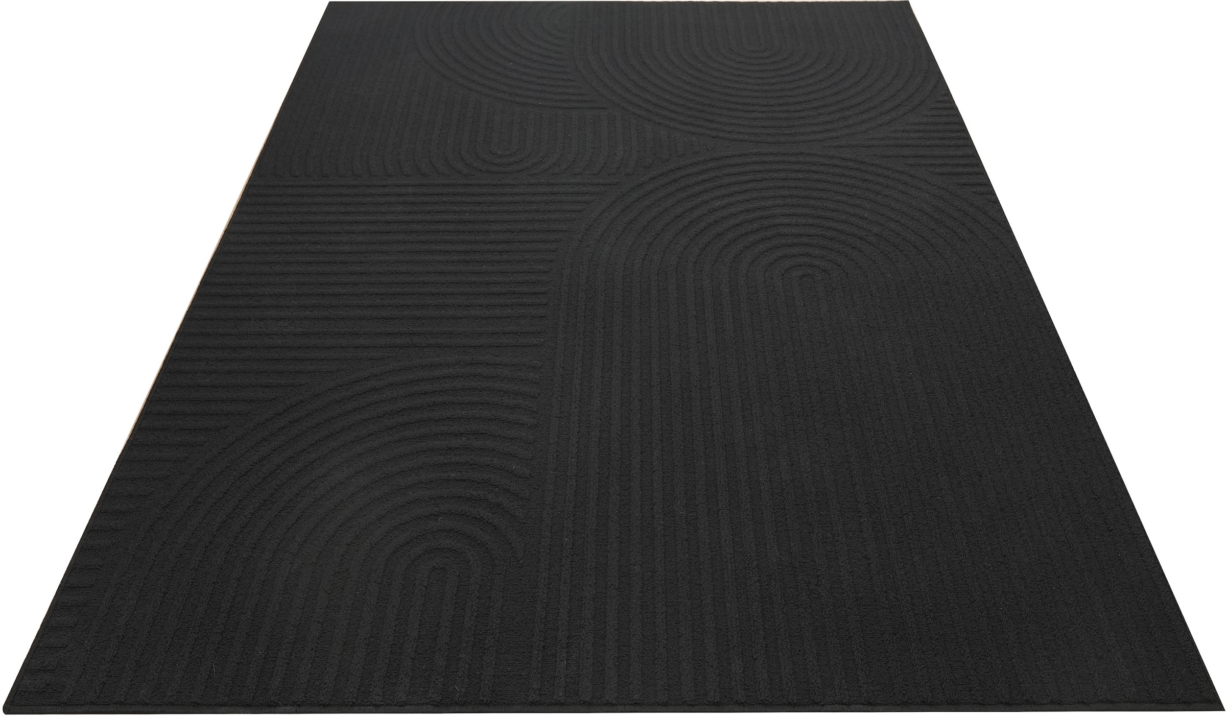 my home Tapis »Jola Hoch-Tief-Design, Scandi-Look, Zen« Rectangulaire 10 mm Höhe Boho, Modern, 3D, Wohnzimmer, Schlafzimmer, wasserabweisend