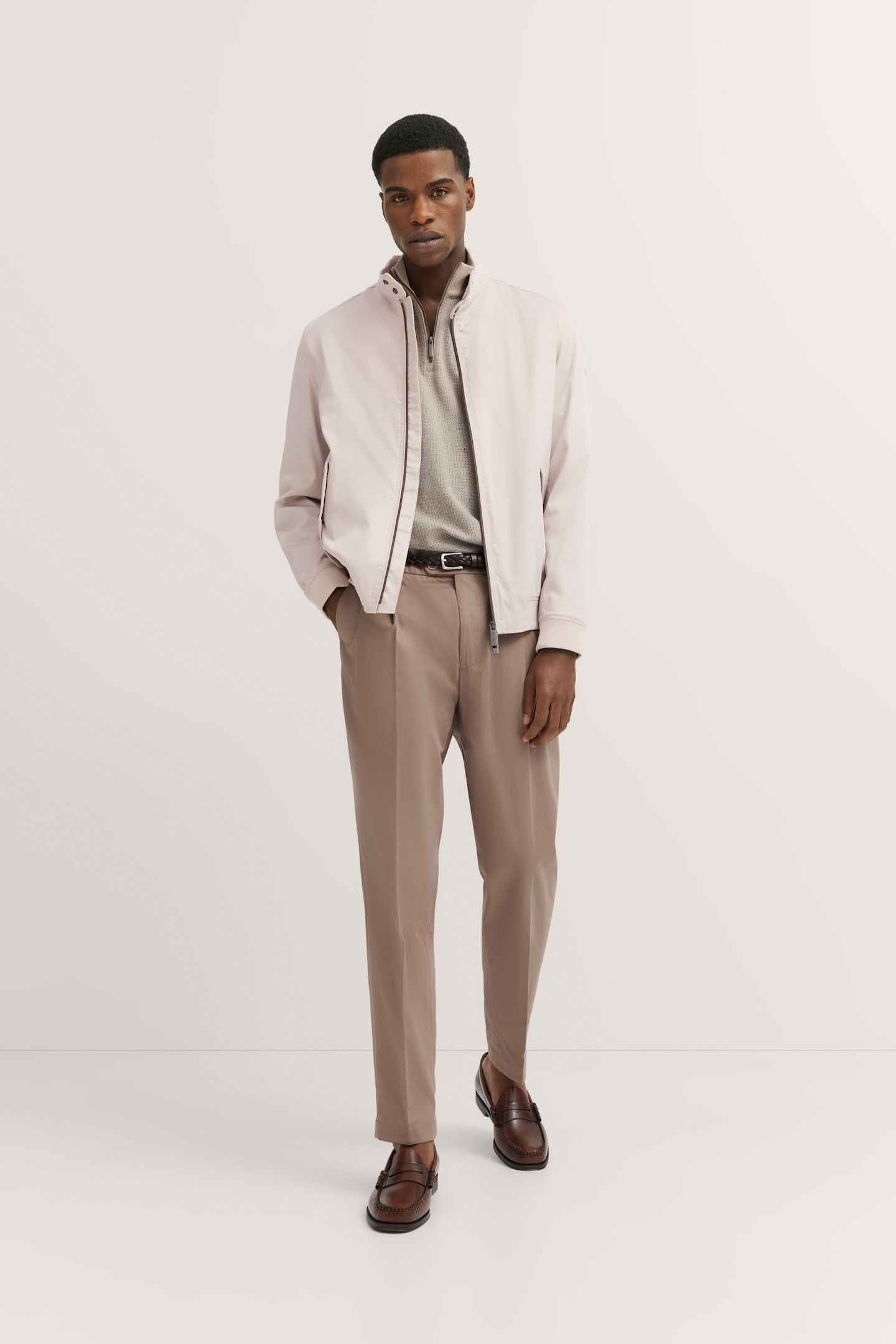 bugatti Blouson ohne Kapuze mit Stehkragen & Strickdetails