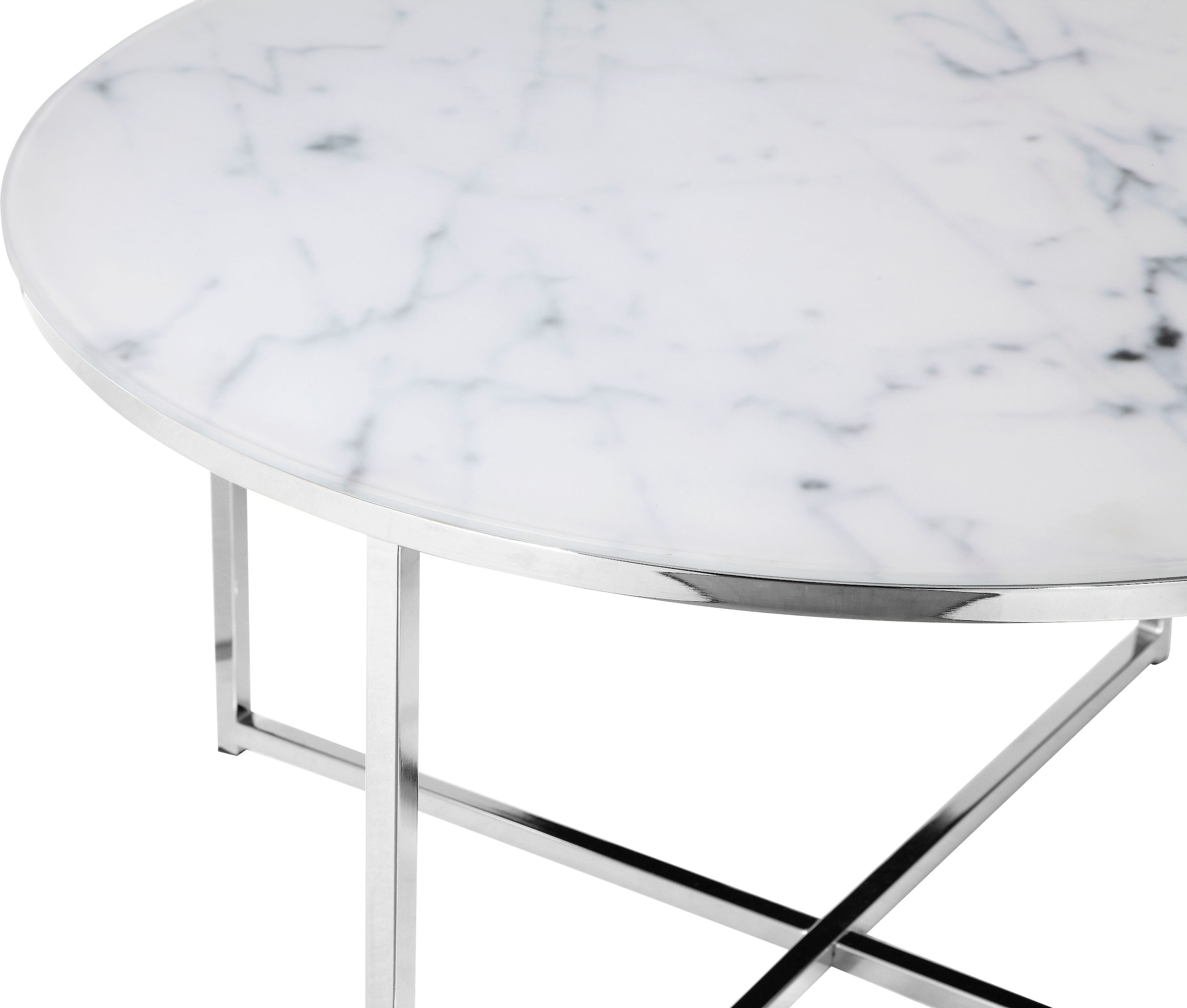 SalesFever Table basse »Caorle Coffeetable im eleganten Stil« Elegantes Design mit Marmoroptik-Tischplatte