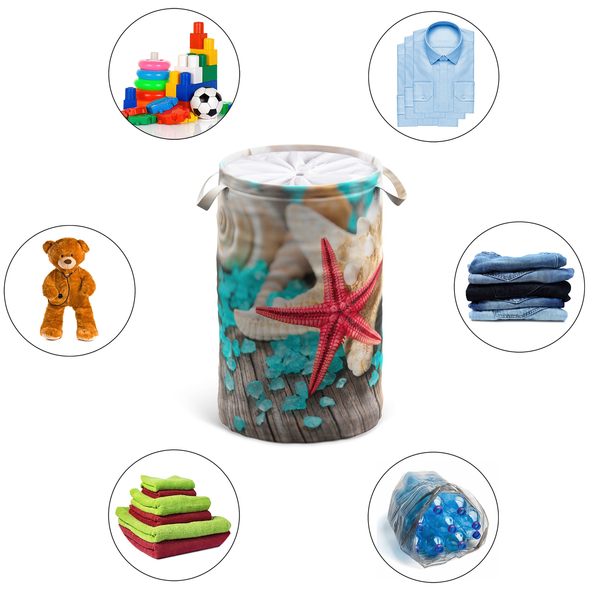 Sanilo Panier à linge »Bath Salt« 60 Liter, faltbar, mit Sichtschutz