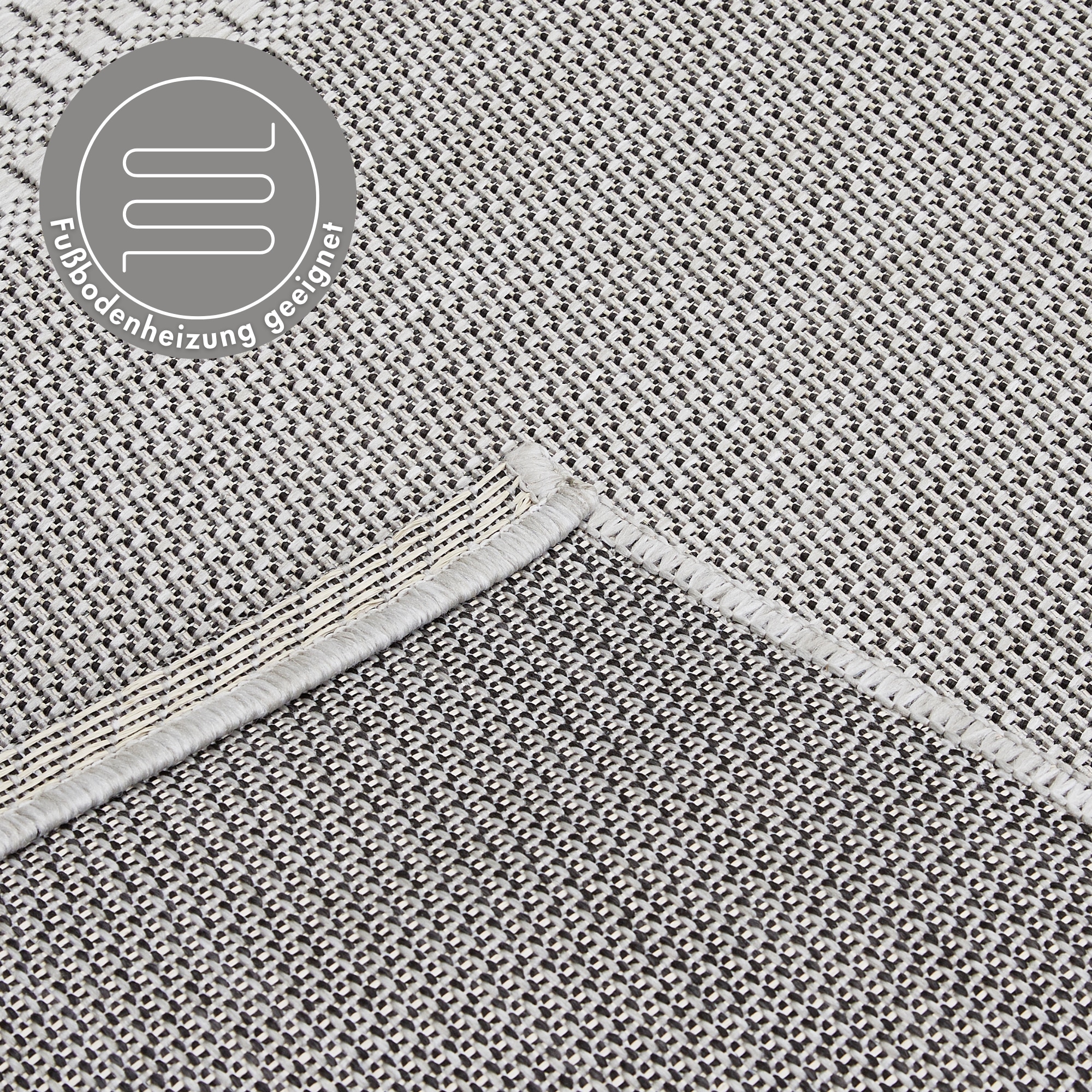 Andiamo Tapis »ARIZONA1« Rectangulaire 5 mm Höhe Flachgewebe, kariertes Muster, In- und Outdoor geeignet, wetterfest