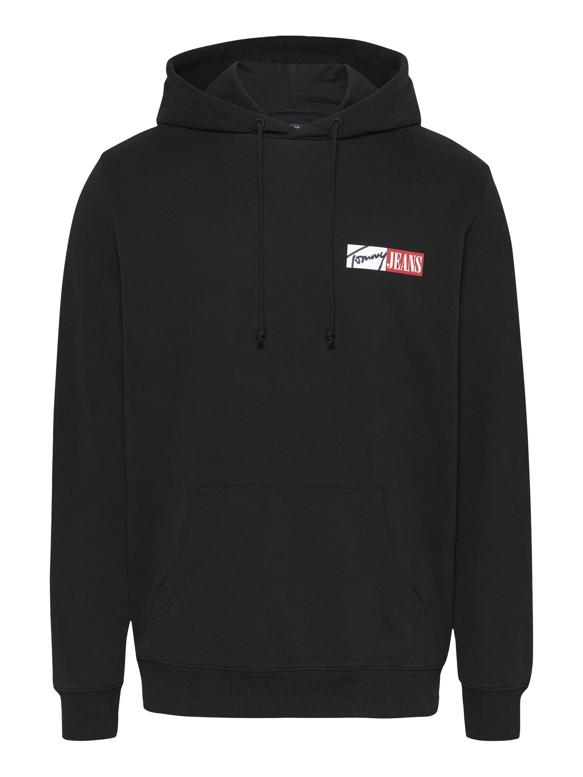 Tommy Jeans Plus Hoodie »TJM REG ENTRY GRAPHIC HOODIE EXT« in Grossen Grössen, Logodruck, Kängurutasche