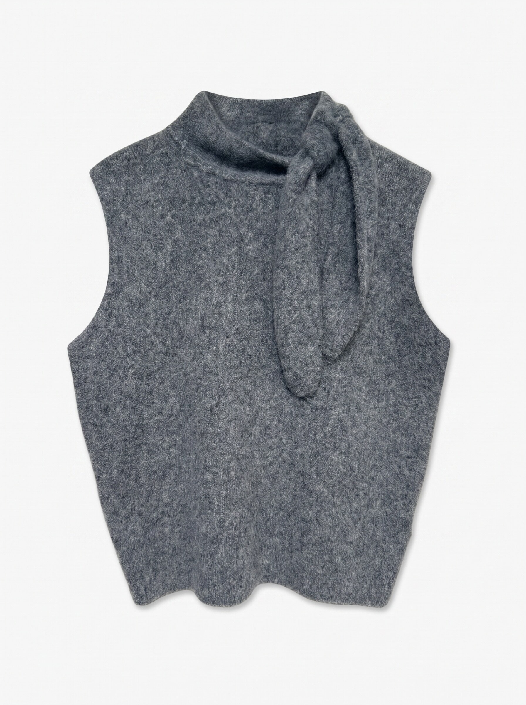 TOPSHOP Pull en tricot »TSCASSI KNITTED TIE NECK TOP KNT NOOS« mélange de matériaux, coupe normale