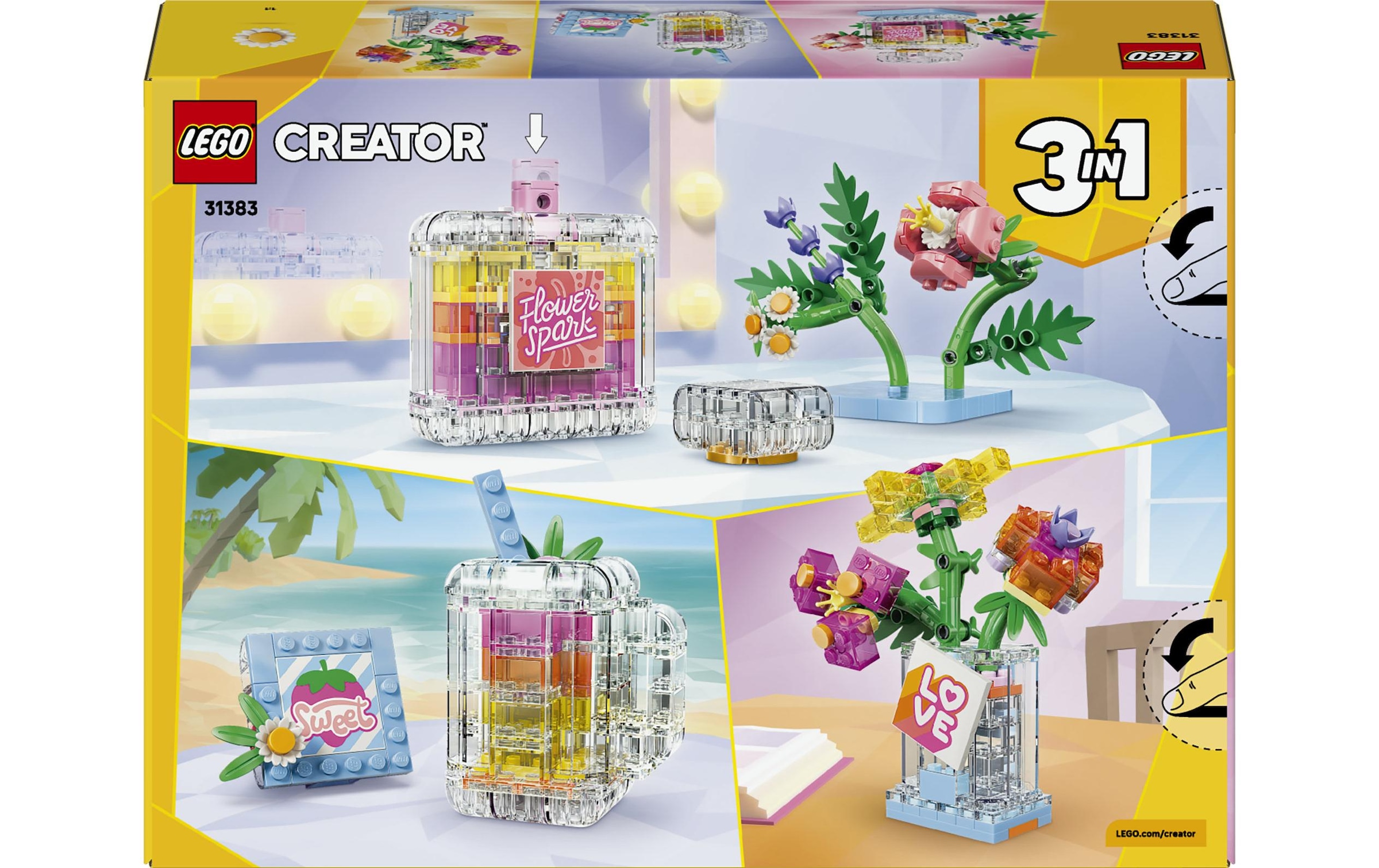 LEGO® Pions de construction »Parfümflasche mit Blumendeko (31383), LEGO Creator« fabriqué en Europe