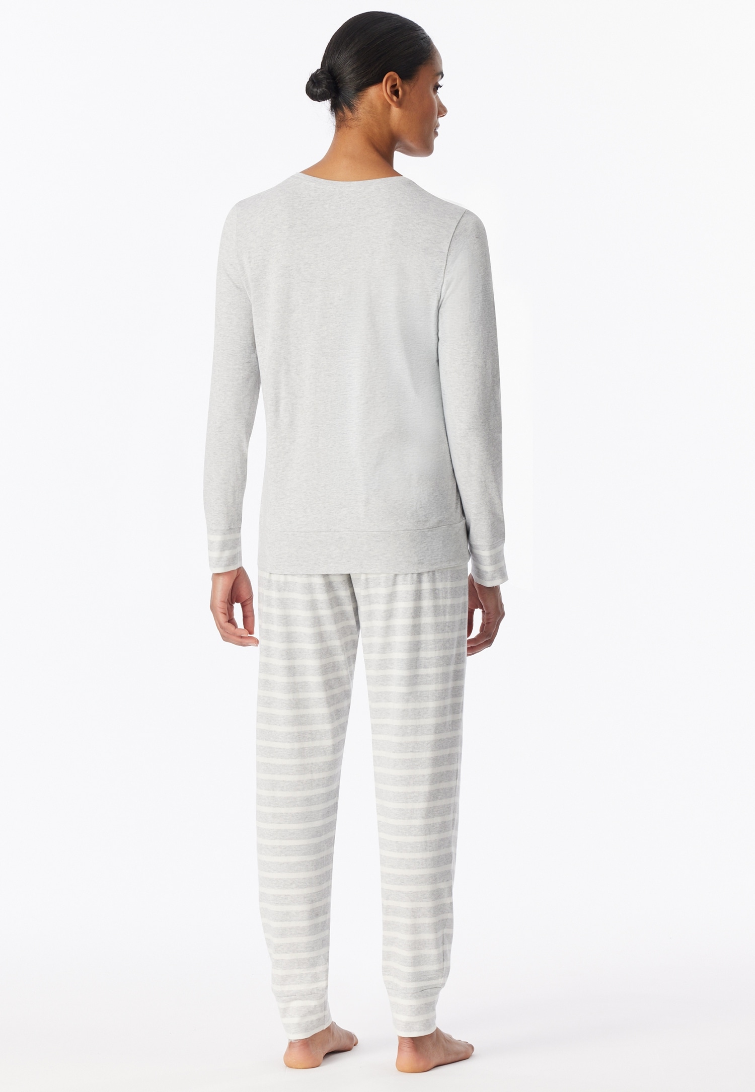 Schiesser Pyjama »Casual Essentials« 2 coton, col rond, manches longues