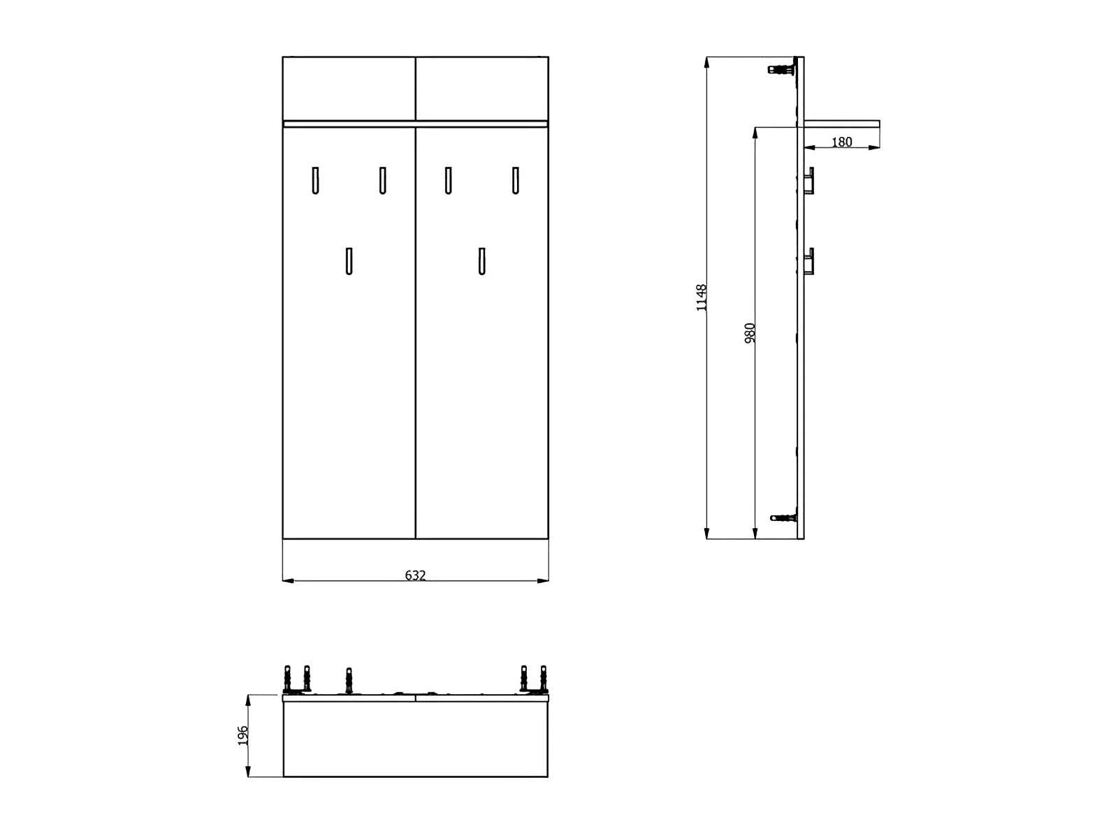 Home affaire Panneau de vestiaire »Arran, Wandregal Wandpaneel, Wandgarderobe praktisch & stillvoll« mit 6 Kleiderhaken und Ablage für Accessoires, Breite 63 cm