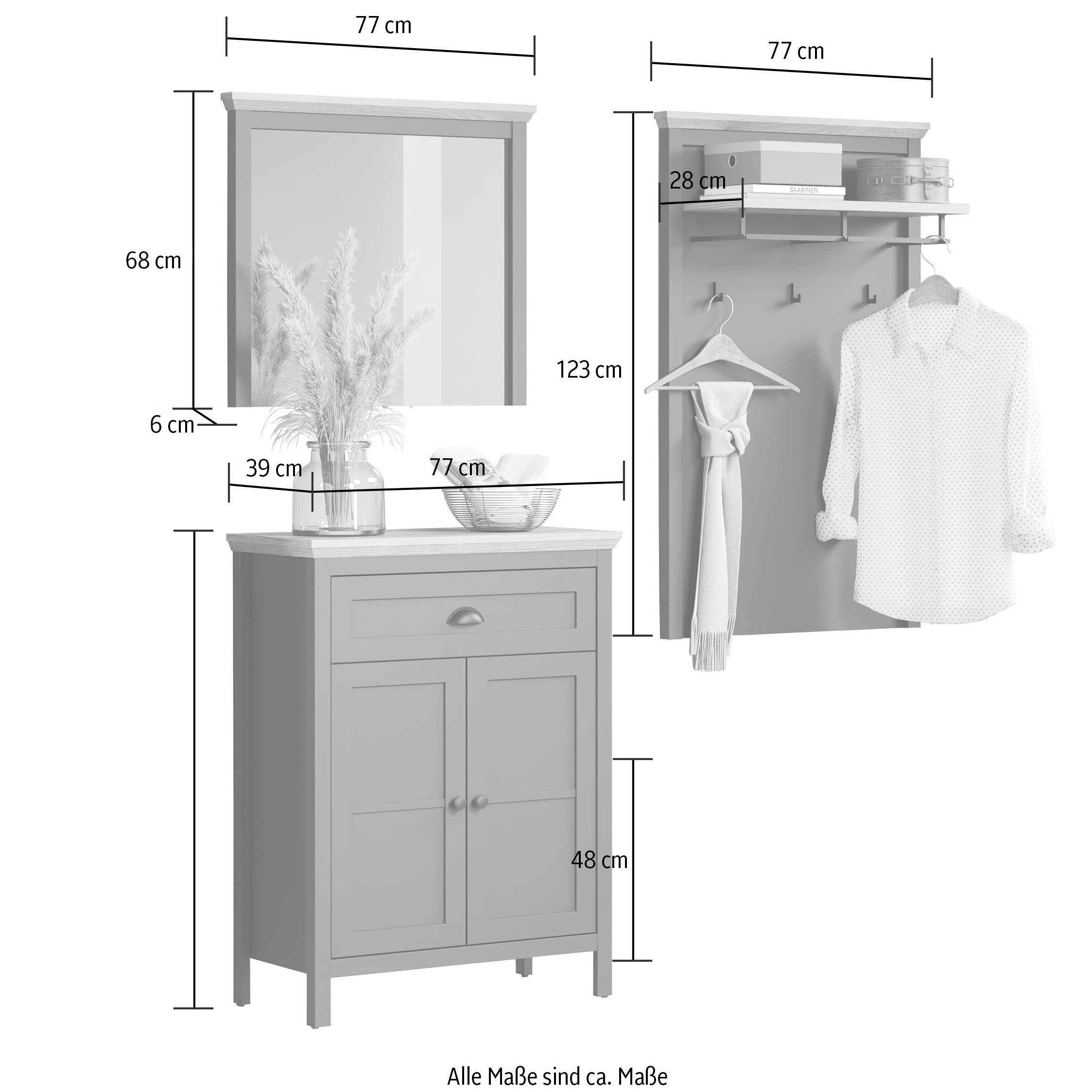 Home affaire Ensemble de vestiaires »Vienna« 3 cuis tlg.