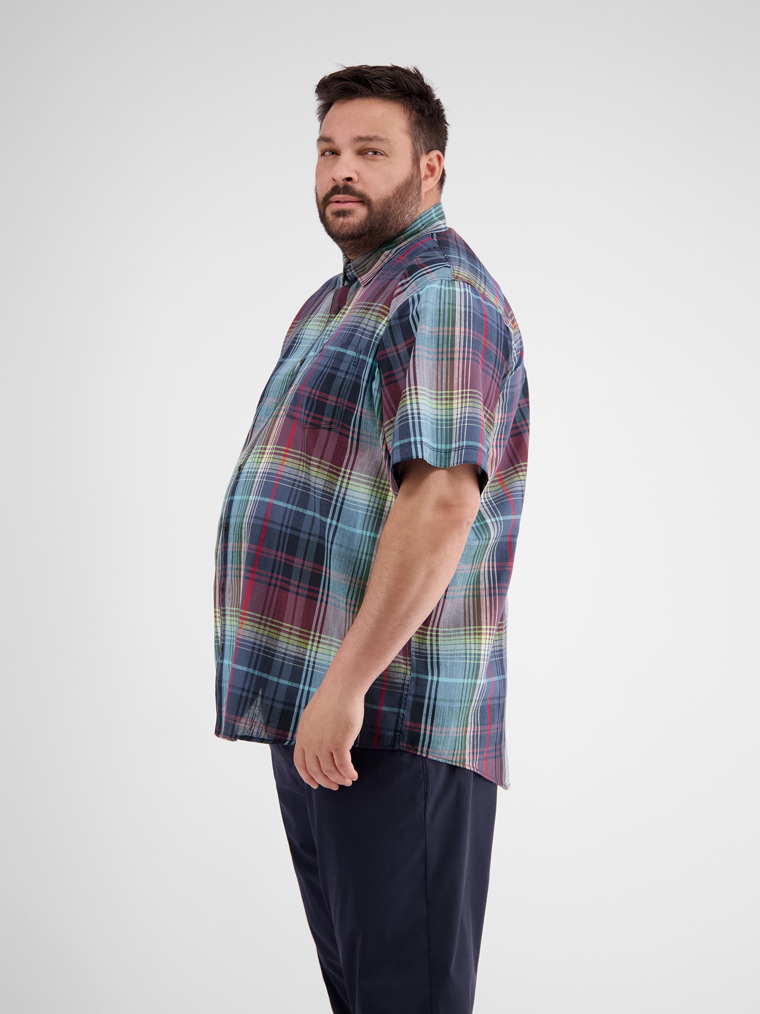 LERROS Kurzarmhemd »Sommerliches Karohemd in Übergrössen«