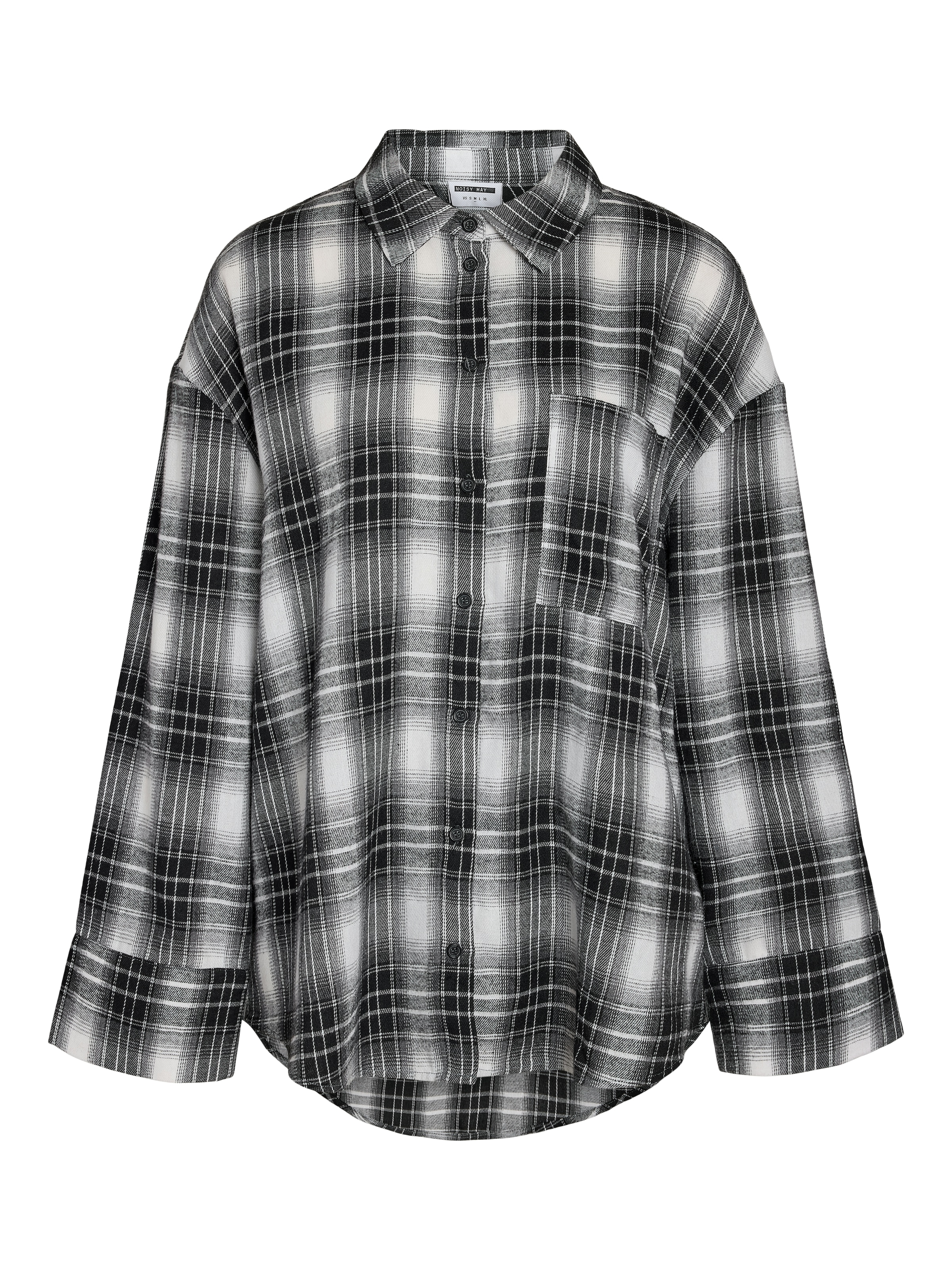 Noisy may Blouse à carreaux »NMZOE L/S CHECK SHIRT WVN NOOS« mélange de coton