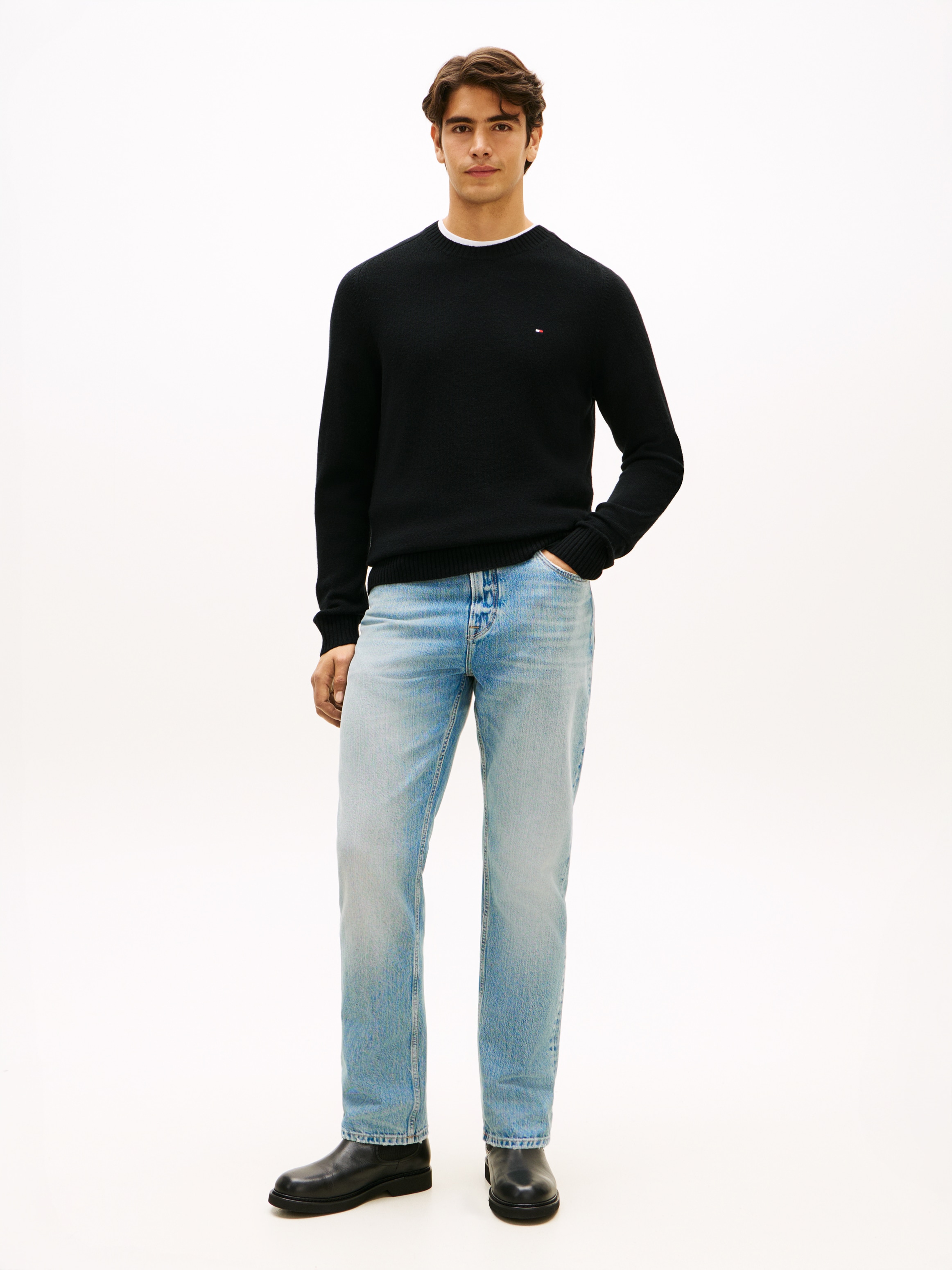 Tommy Hilfiger Rundhalspullover »LAMBSWOOL CREW NECK«
