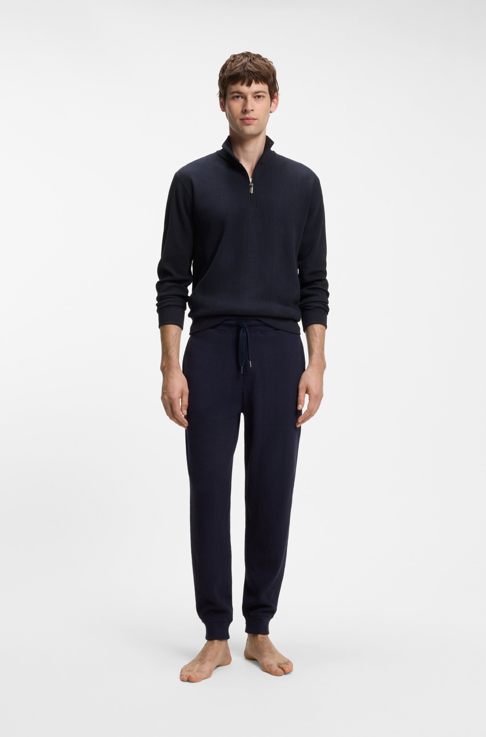 BOSS Sweat-shirt »Structure 1/4 Zip«, avec col montant
