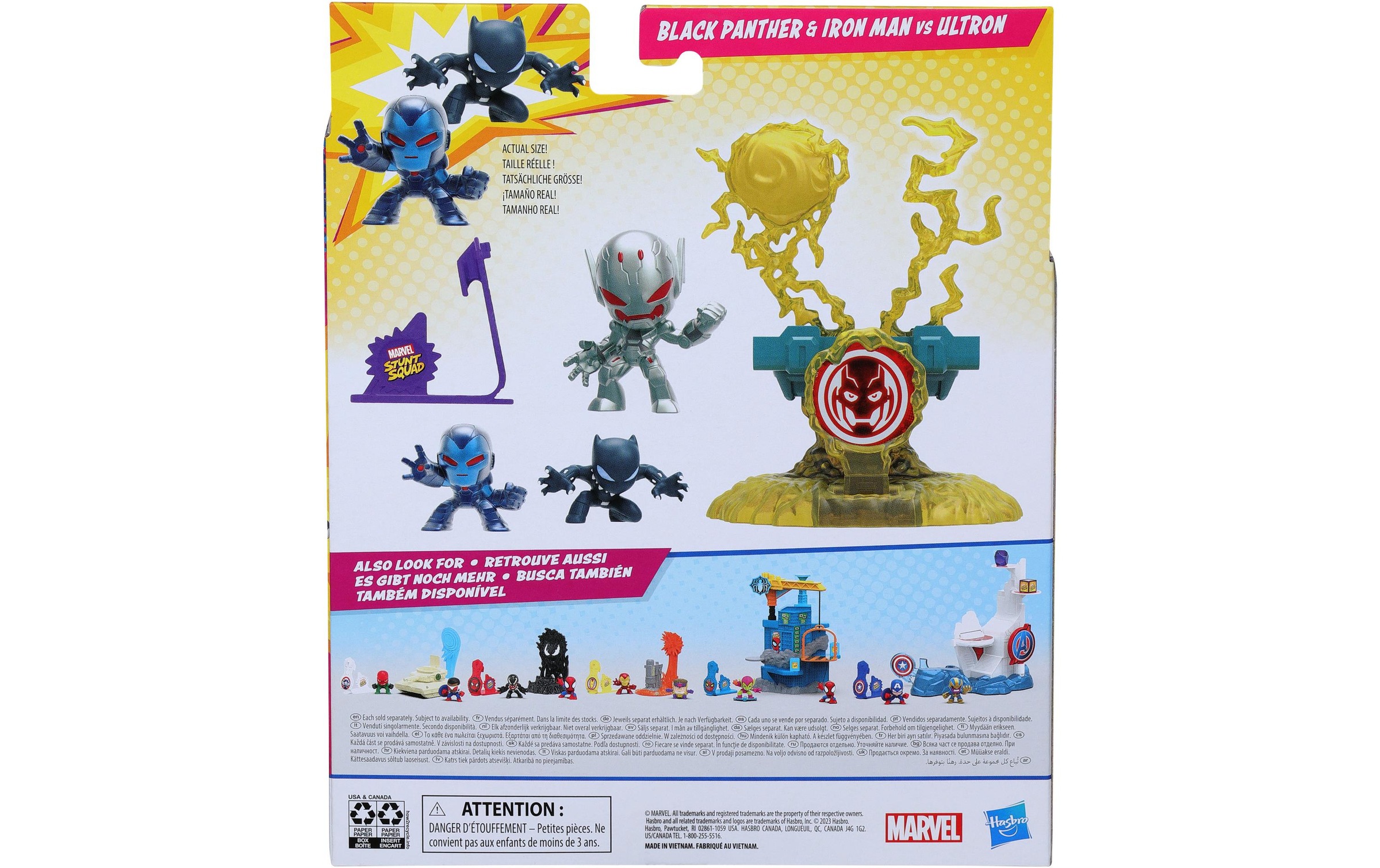 MARVEL Personnage de jeu »Stunt Squad – Black Panther & Iron Man vs. Ultron«