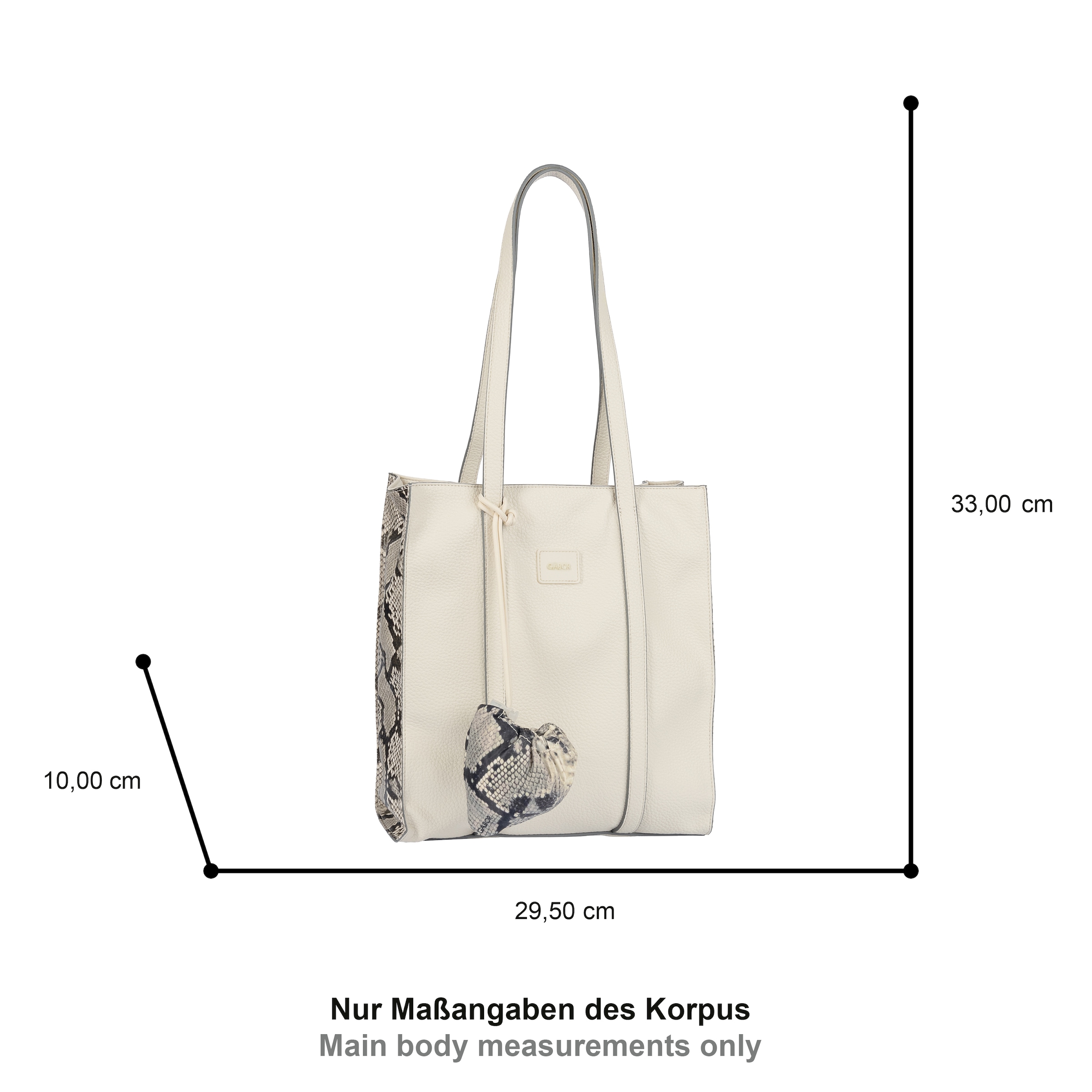Gabor Shopper »Elfie Luxe« Sac à main pour dames avec motif léopard et pendentif pochette