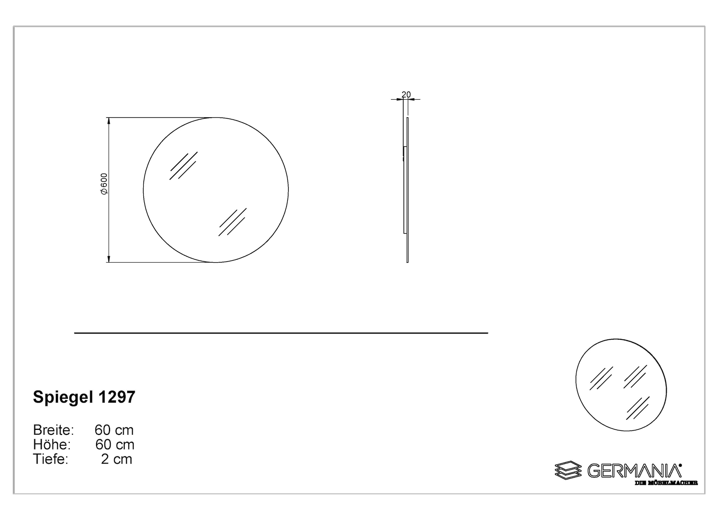 GERMANIA Ensemble de meubles de salle de bain »GW-Topeka« 4 cuis tlg.