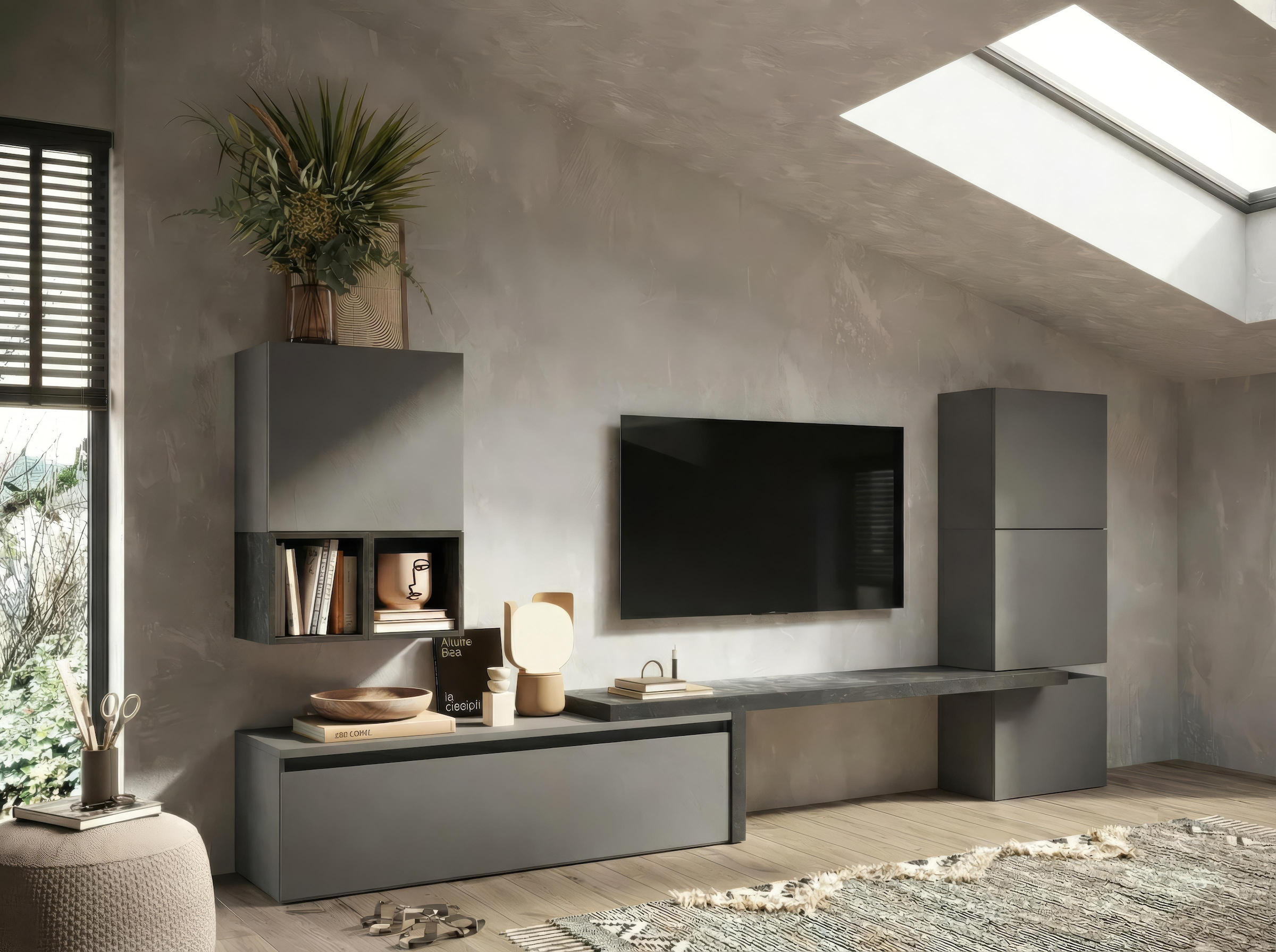 Home affaire Meuble mural »Infinity, 7tlg. Breite 290 cm, Höhe variabel, Schrankwand, Anbauwand« 7 cuis tlg.