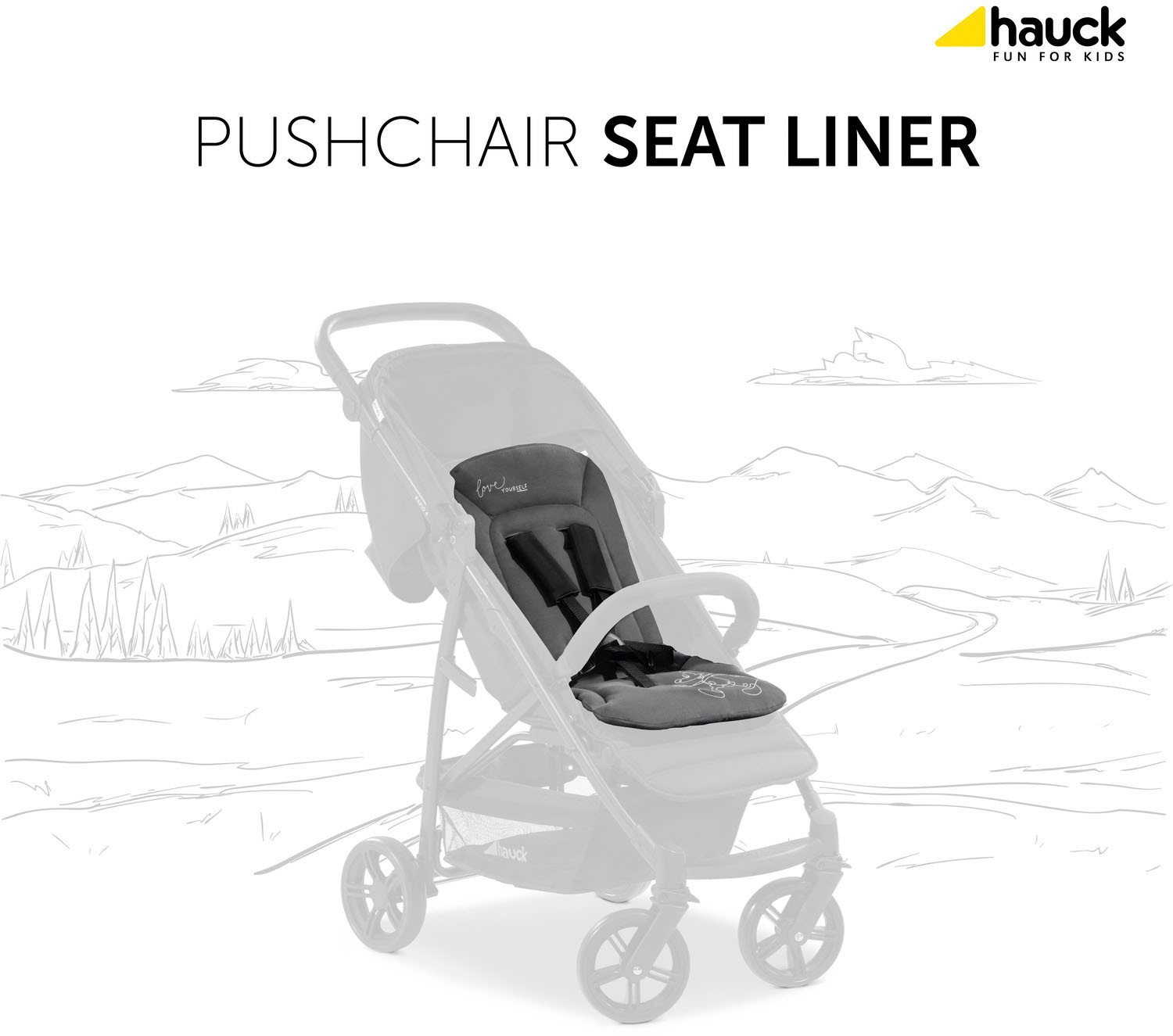 Hauck Housse de siège de poussette »Seat Liner« compatible avec poussettes hauck, landaus et remorques vélo