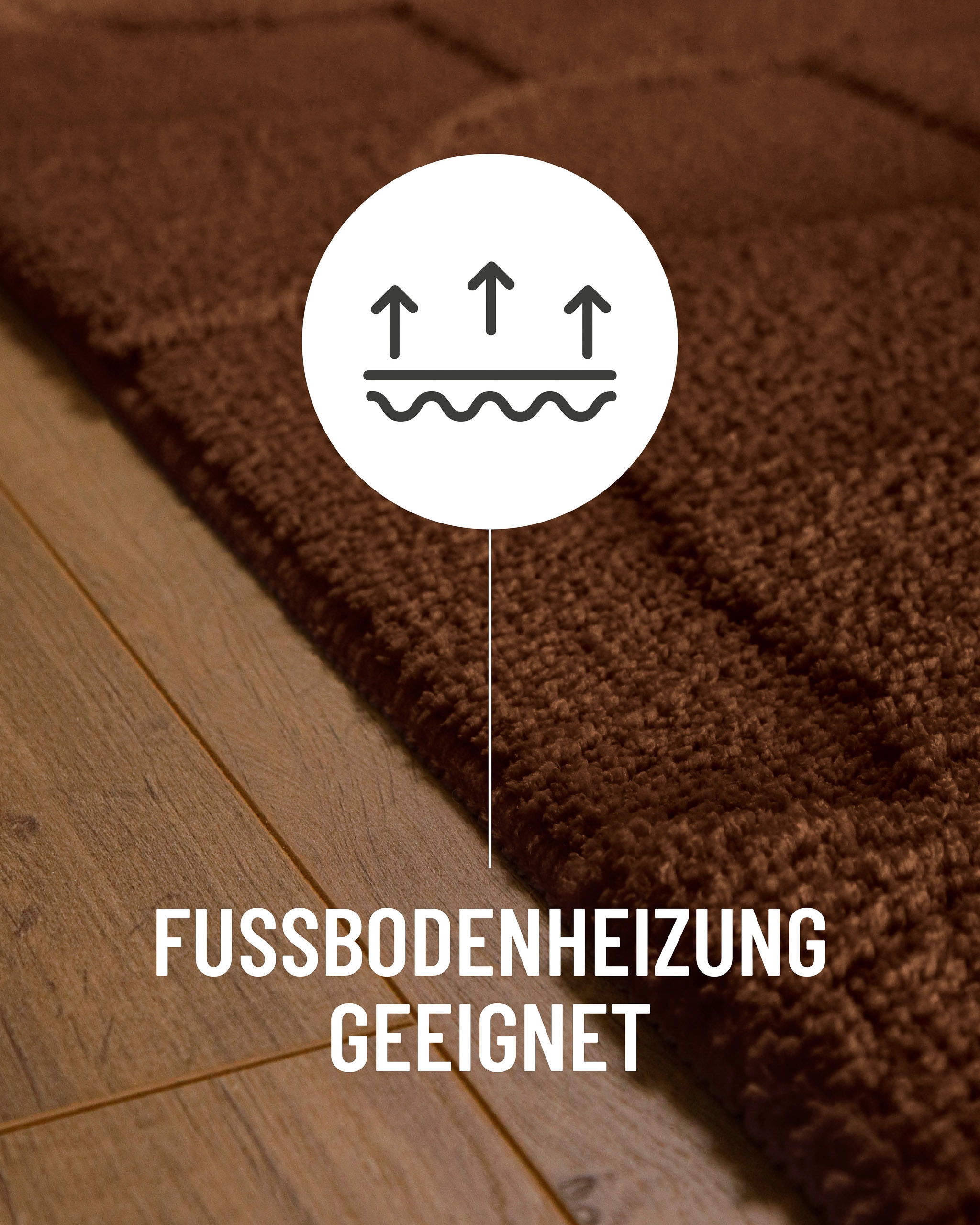 Wecon home Badematte »Davie« Höhe 25 mm rutschhemmend beschichtet schnell trocknend Badteppich, Hoch-Tief-Effekt, weich, rutschhemmend, waschbar, getuftet