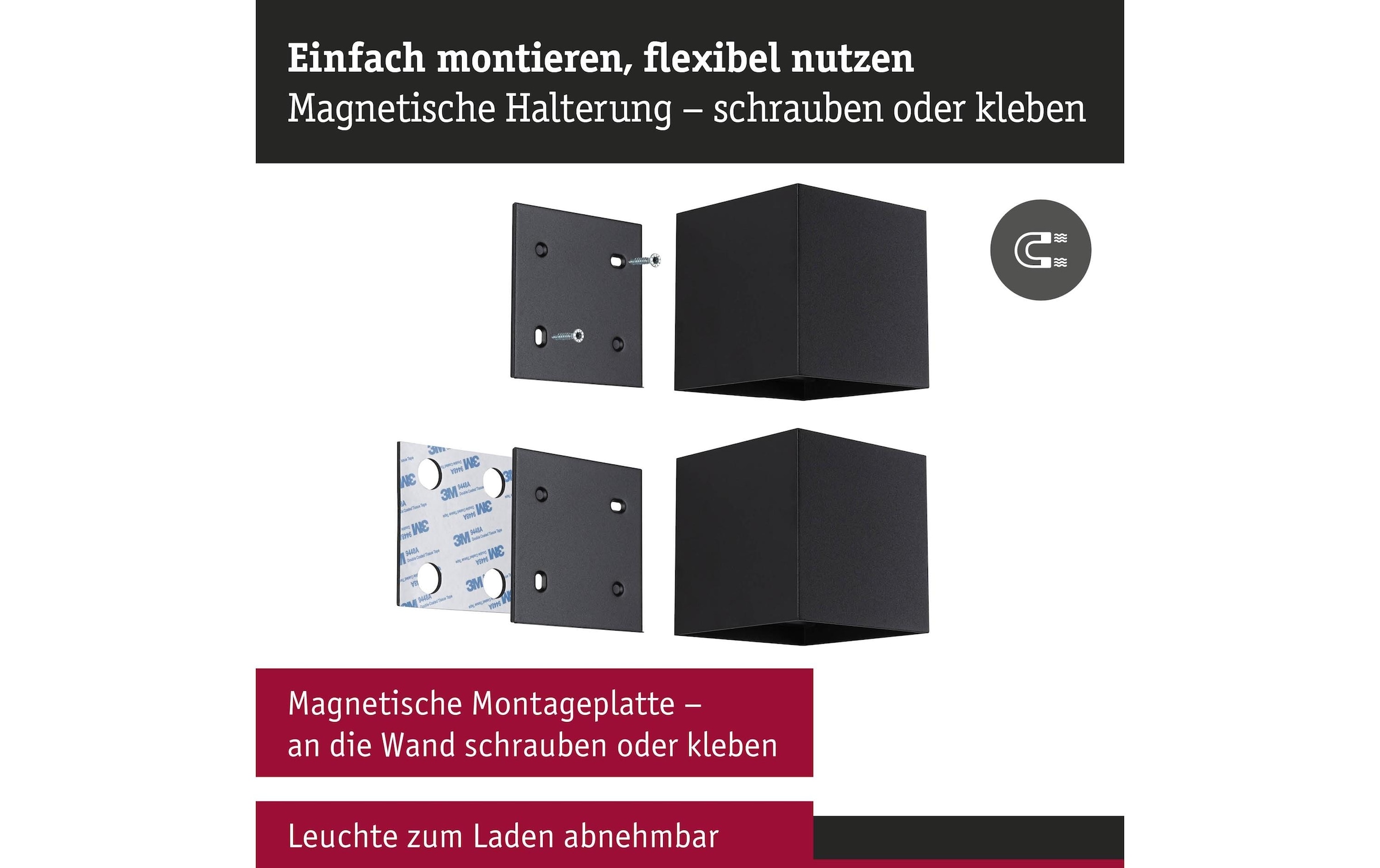 Paulmann Lampe murale »Nyara IP44« 1 cuis blanc chaud