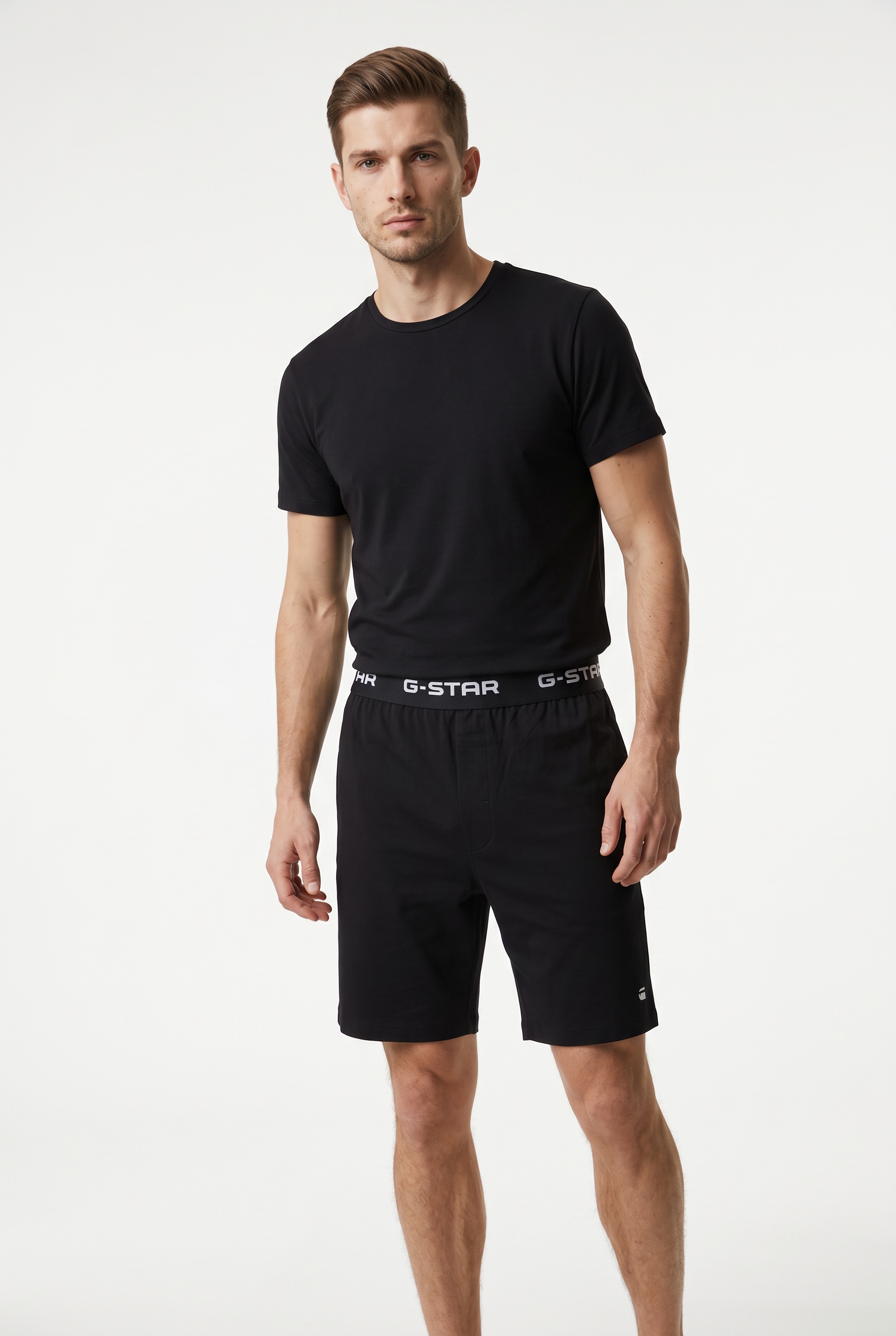 G-STAR Pyjama »SLATE, T-SHIRT & SHORTS« Ensemble, 2 pièces Coupe régulière en qualité coton