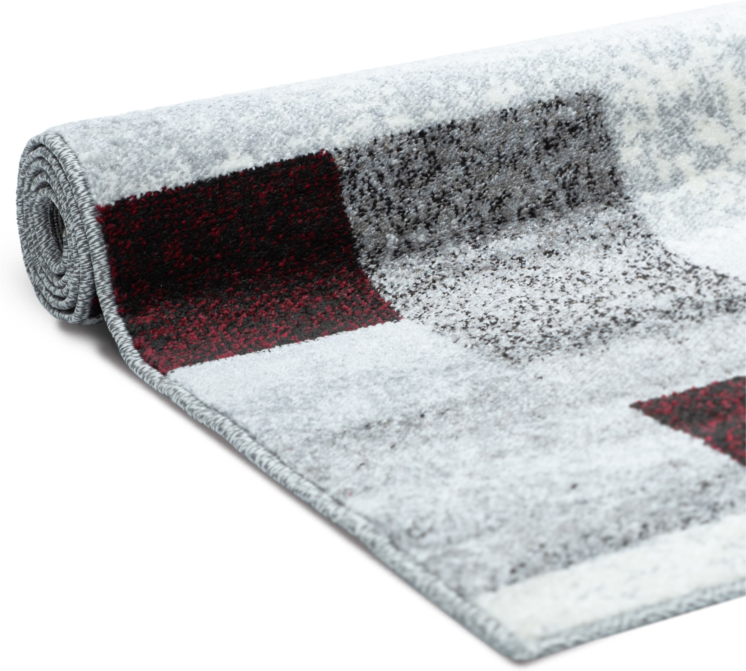 GOODproduct Teppich »Corine« rechteckig 9 mm Höhe mit besonders weichem Flor, Kurzflor, modernes Karo-Design,