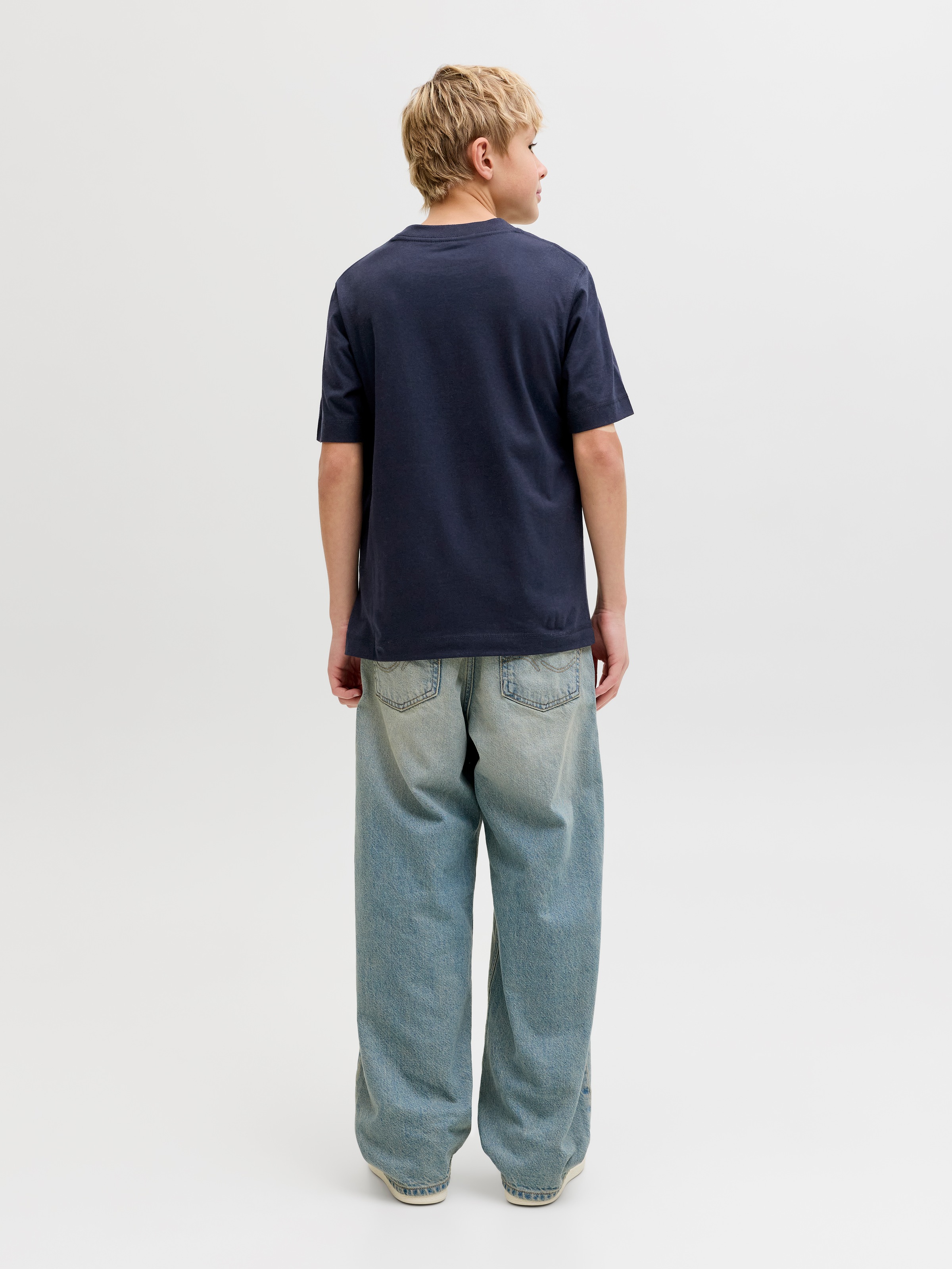 Jack & Jones Junior T-Shirt »JORNORREBRO EMB TEE SS CN NOOS JNR« Baumwolle, relaxed fit, Kurzarm