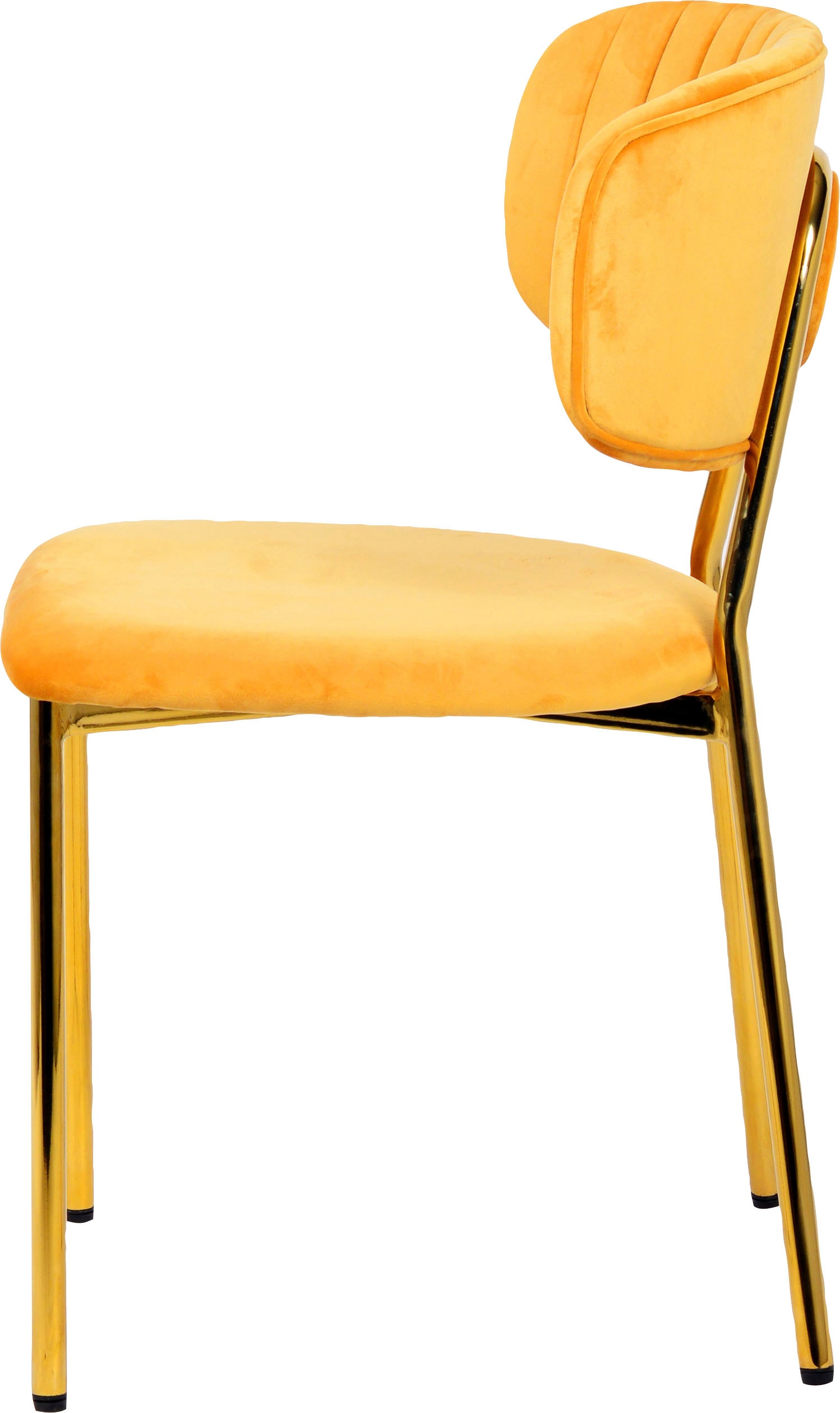 Kayoom Esszimmerstuhl »Stuhl Kian 125 2er-Set,filigranes Metallgestell,pflegeleicht Samtbezug« (Set) 2 Stk.samtweicher Bezug, pflegeleichter Samtbezug